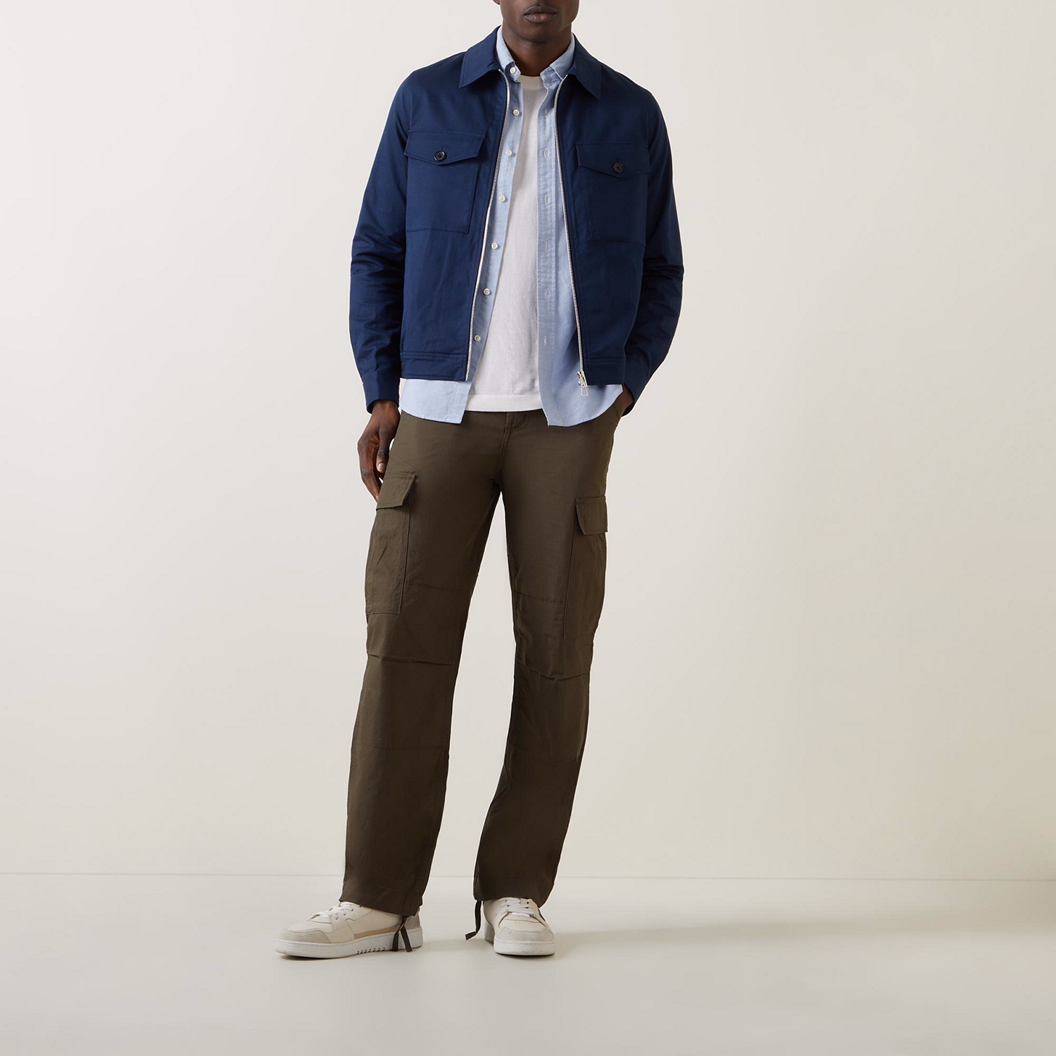 Pocket-Detail Blouson Jacket