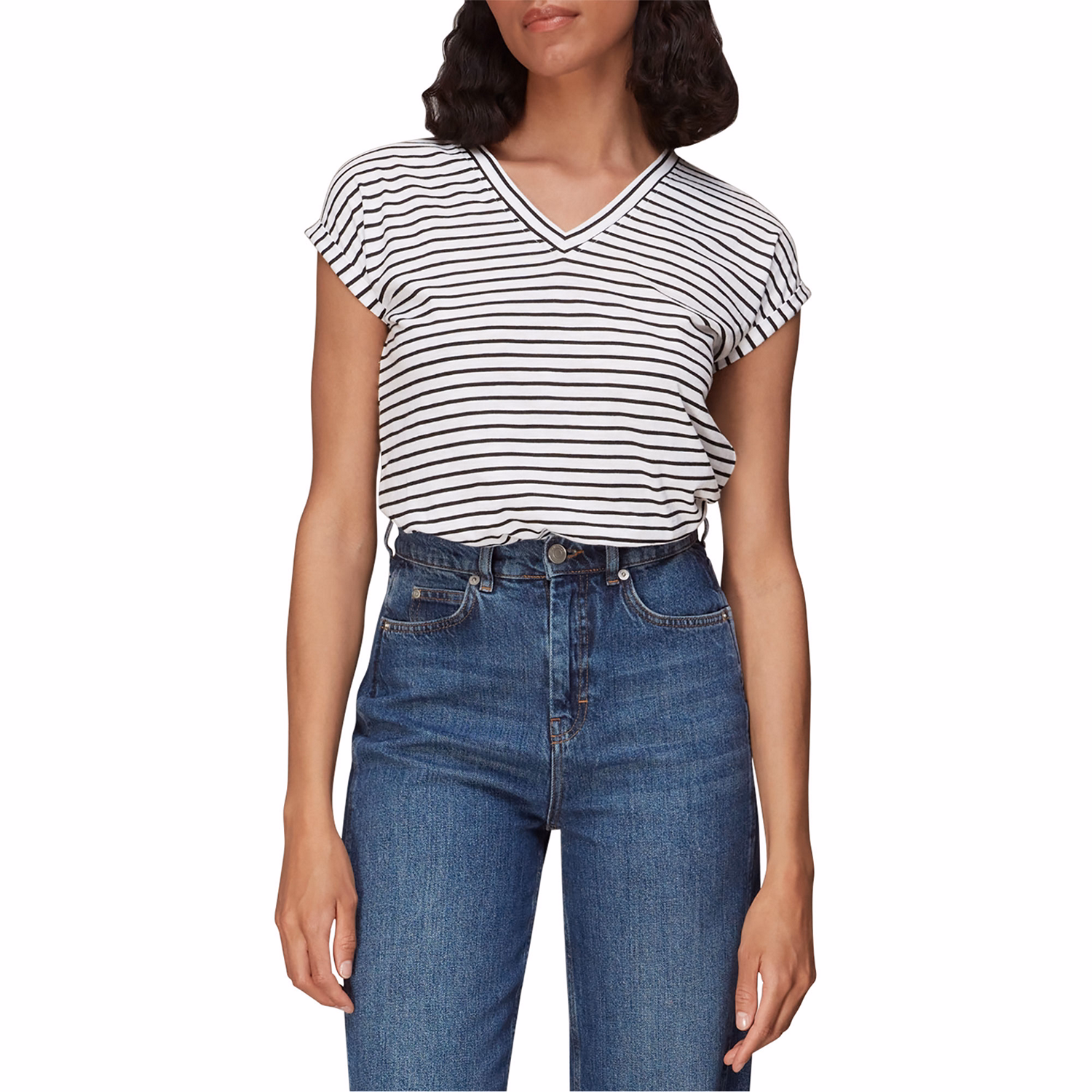 Willa Stripe V-Neck T-Shirt