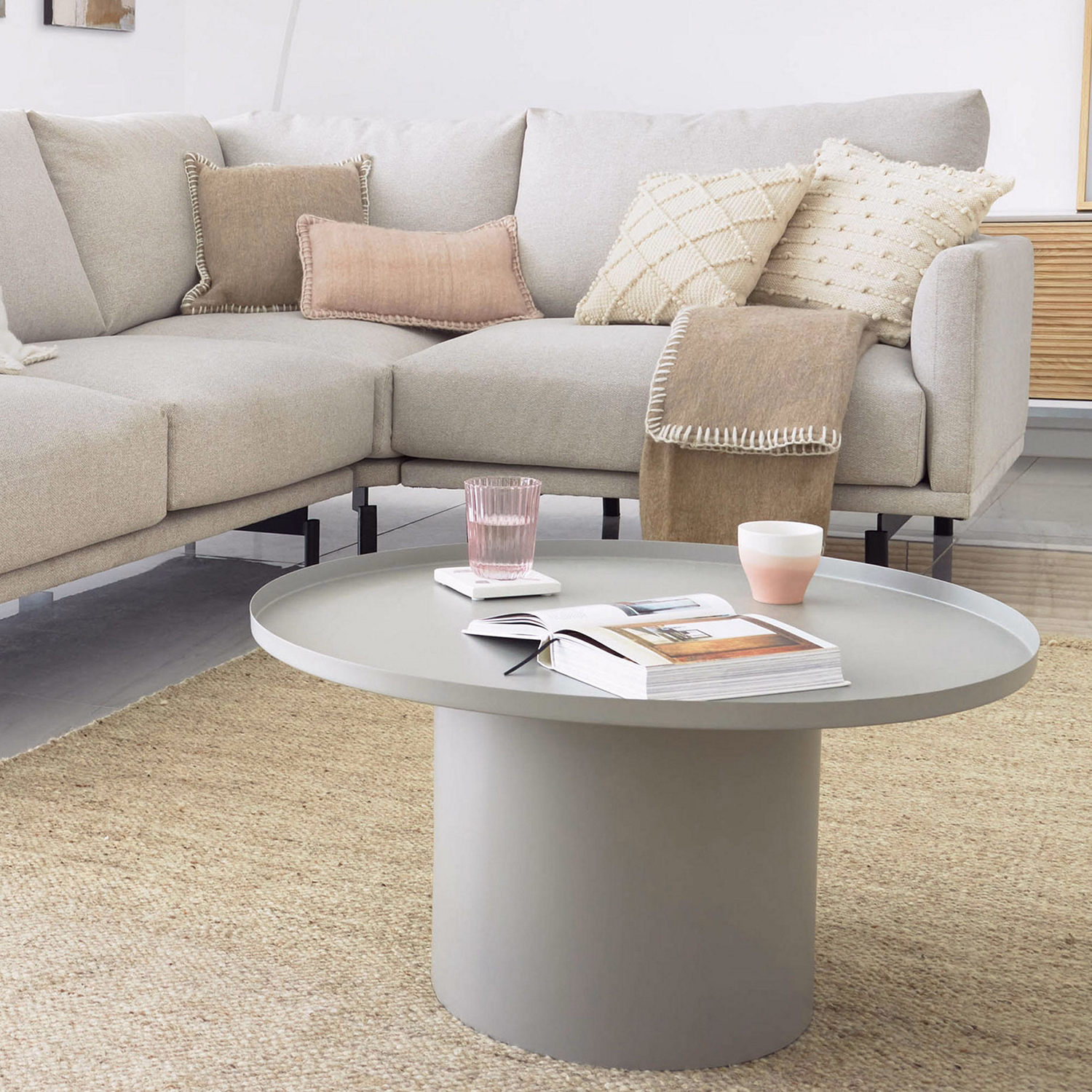 Fleksa Round Side Table ?72cm Grey Metal