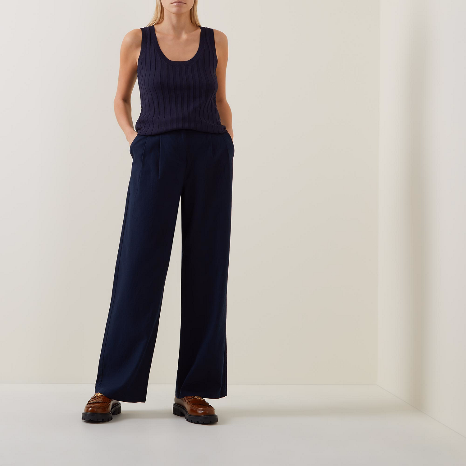 Julia Rib-Knit Tank Top