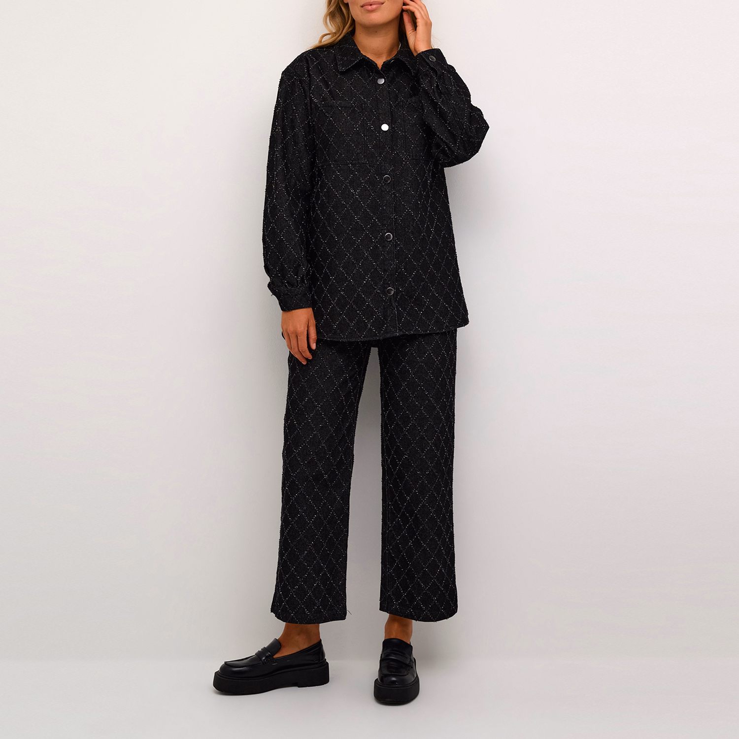 Olivia Diamond Oversized Denim Shirt