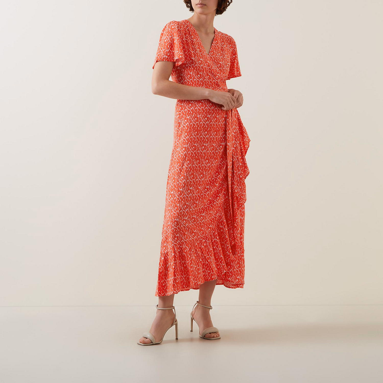 Clarina Printed Wrap Dress