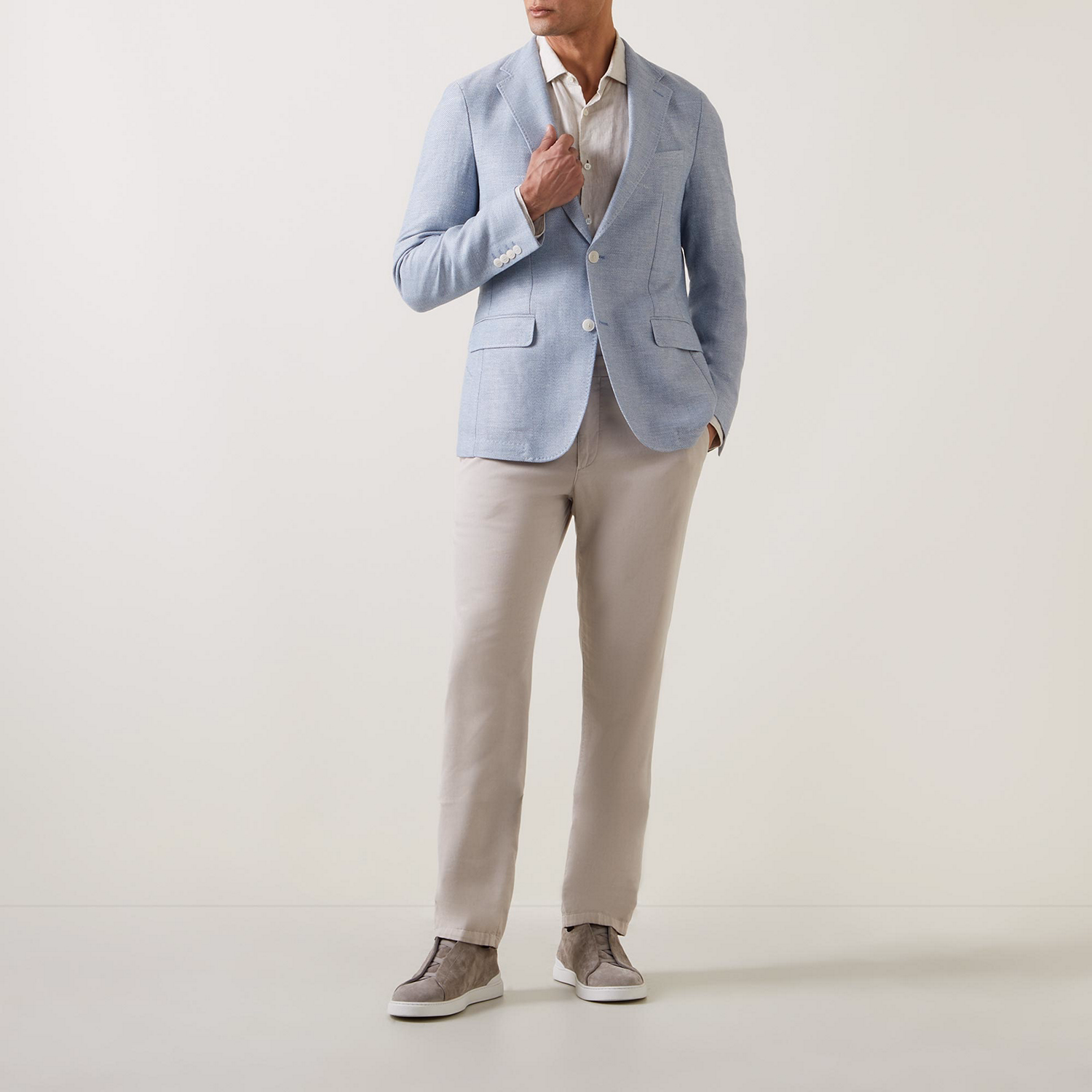 Acon Single-Breasted Herringbone Blazer