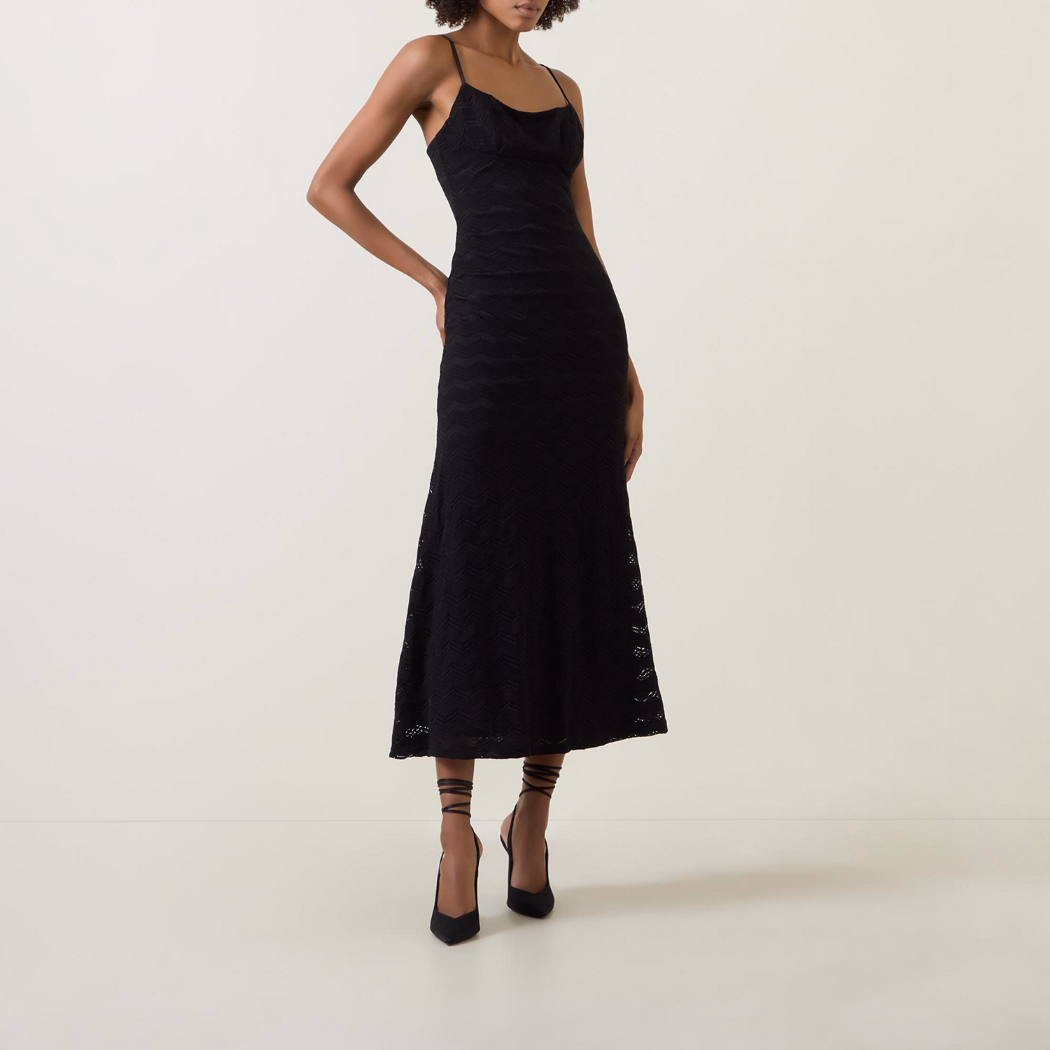 Adoni Zig-Zag Flared Dress