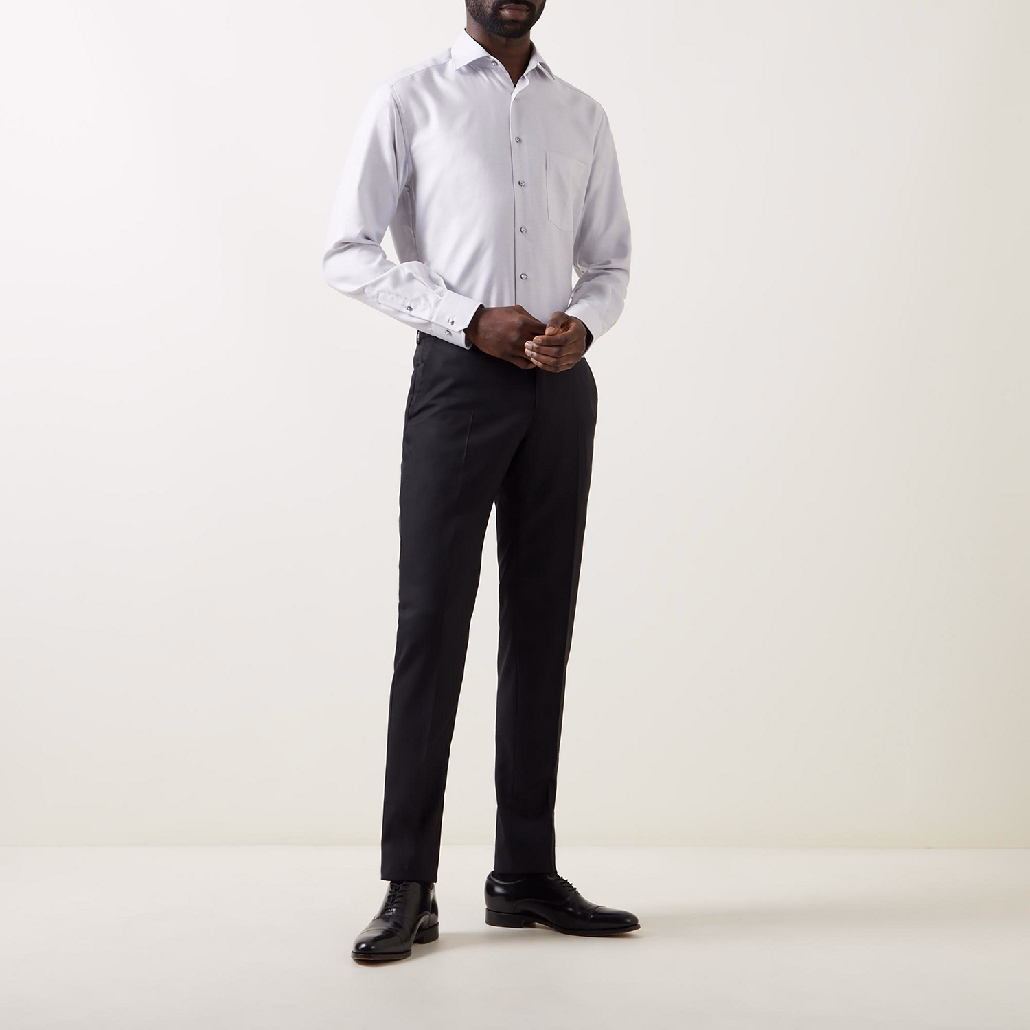 Twill Structured Single-Cuff Shirt