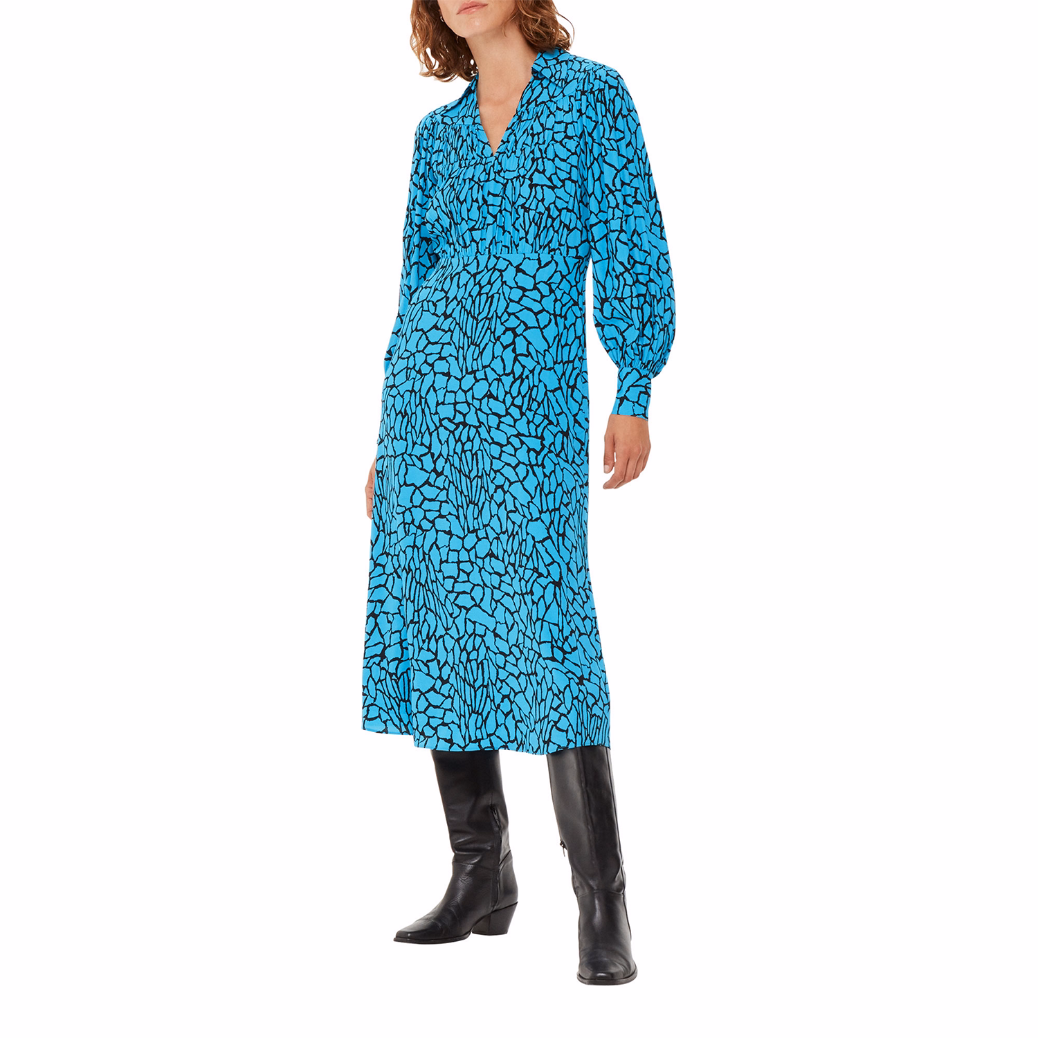 Terrazzo Print Midi Dress