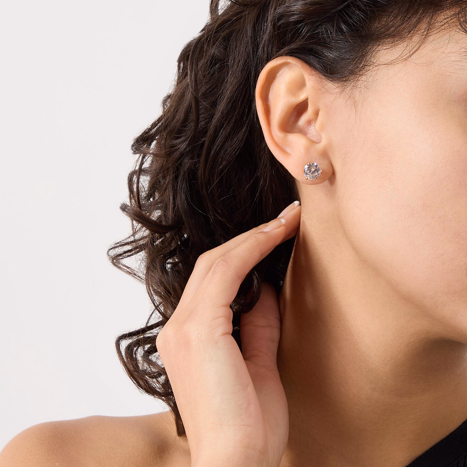 Brilliant Trio Prong Stud Earrings