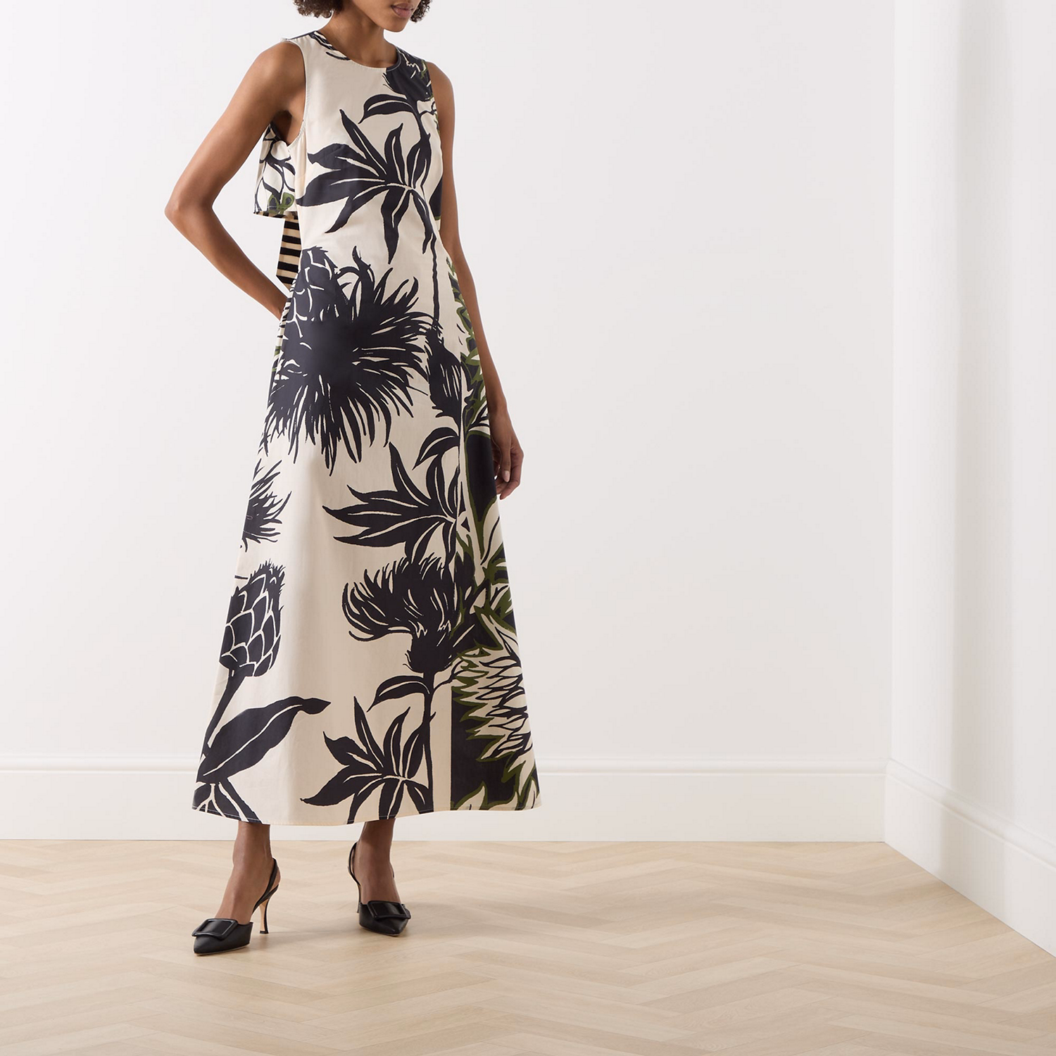 Mentana Multi-Patterned Flared Dress