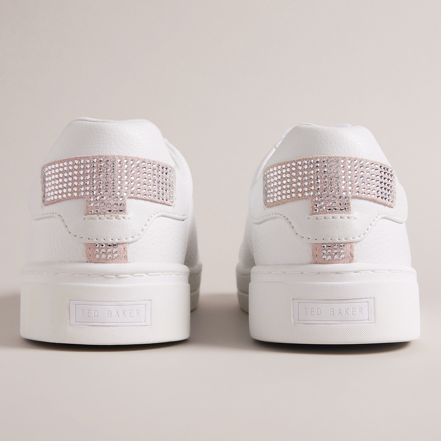 Arpele Crystal Detail Leather Trainers