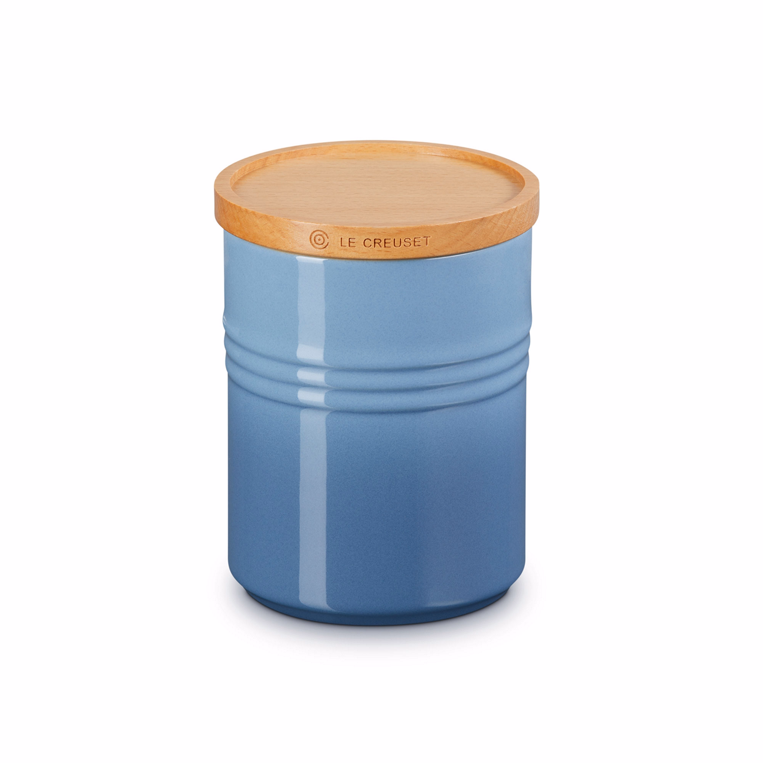 Stoneware Medium Storage Jar With Wooden Lid