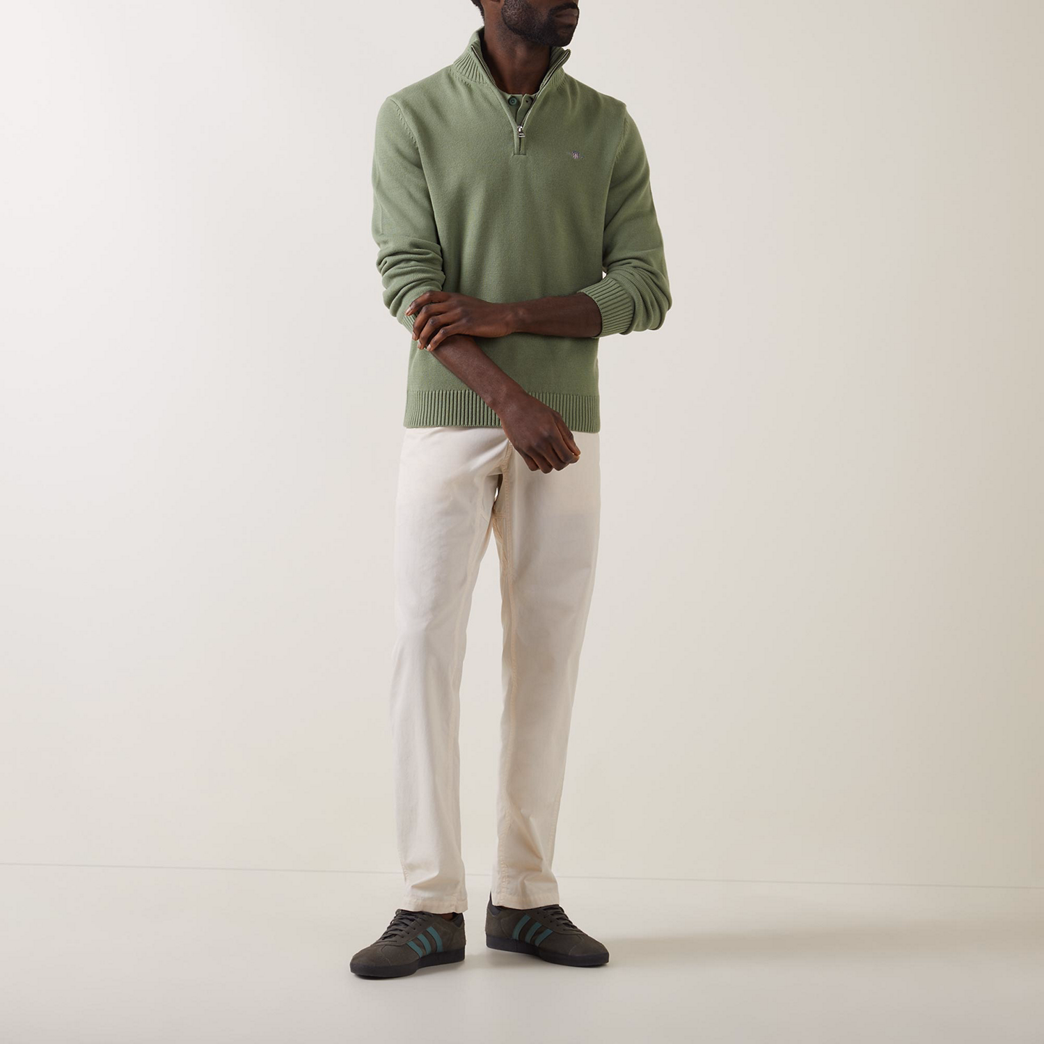 Shield Logo Half-Zip Sweater