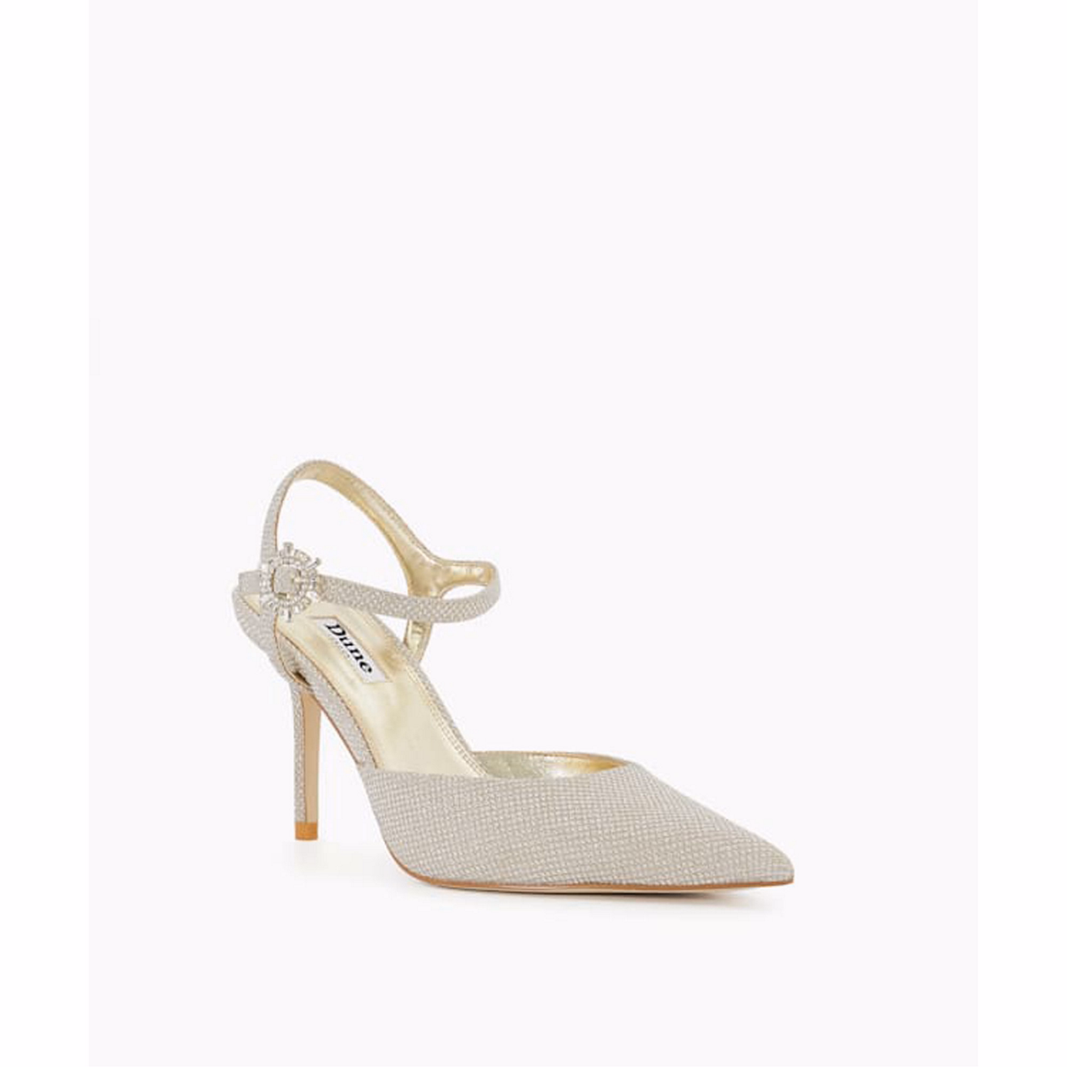 Channel Buckle-Detail Heeled Courts
