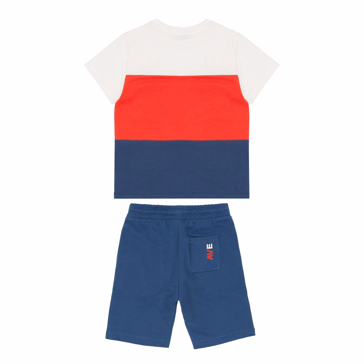 Two-Piece Colour-Block T-Shirt & Shorts Set