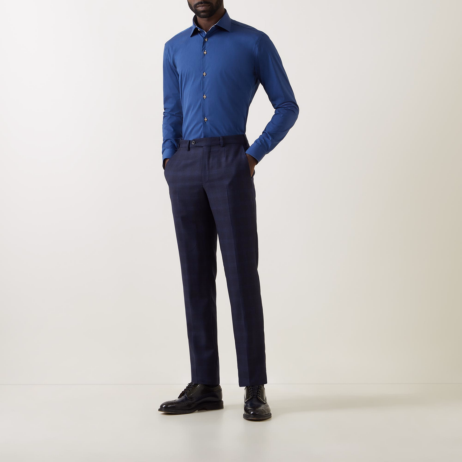 Solid Single-Cuff Formal Shirt