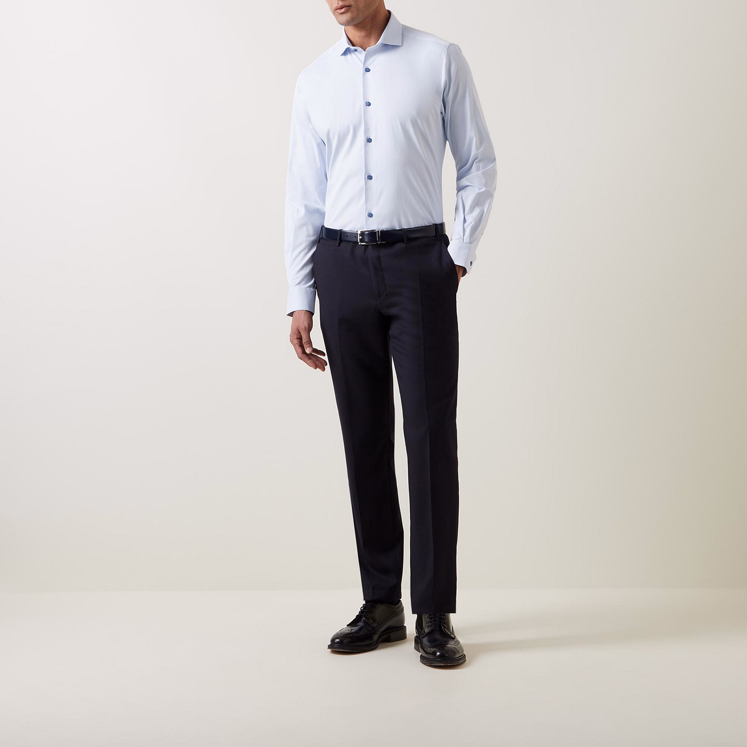 Tapered Fit Cotton-Blend Shirt