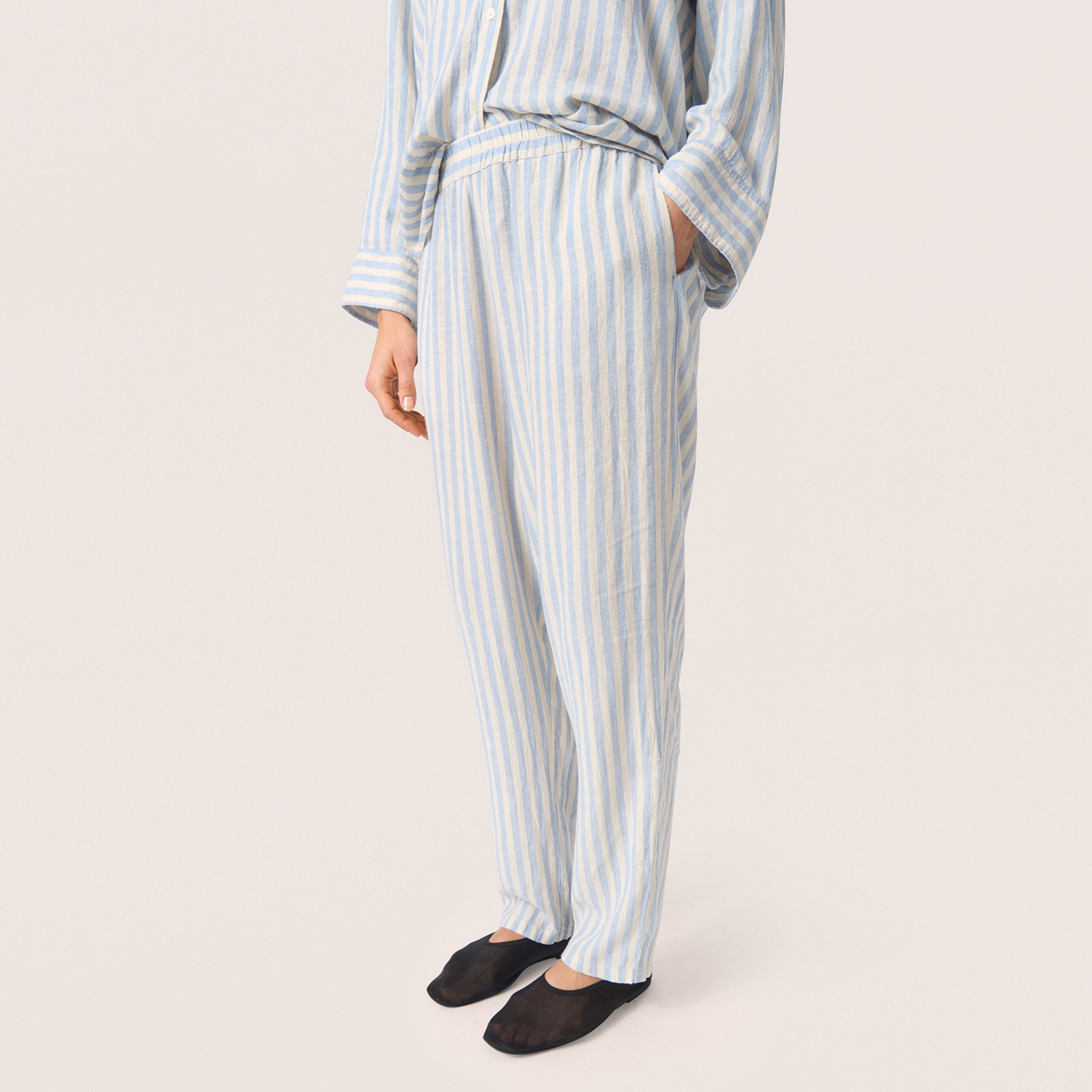 Belira Striped Relaxed Fit Trousers