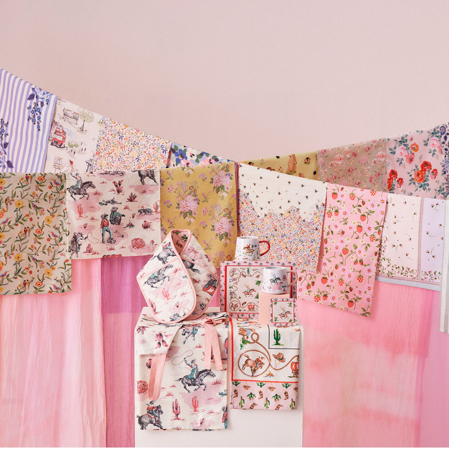 Set of Four Cowgirl Rodeo Coasters