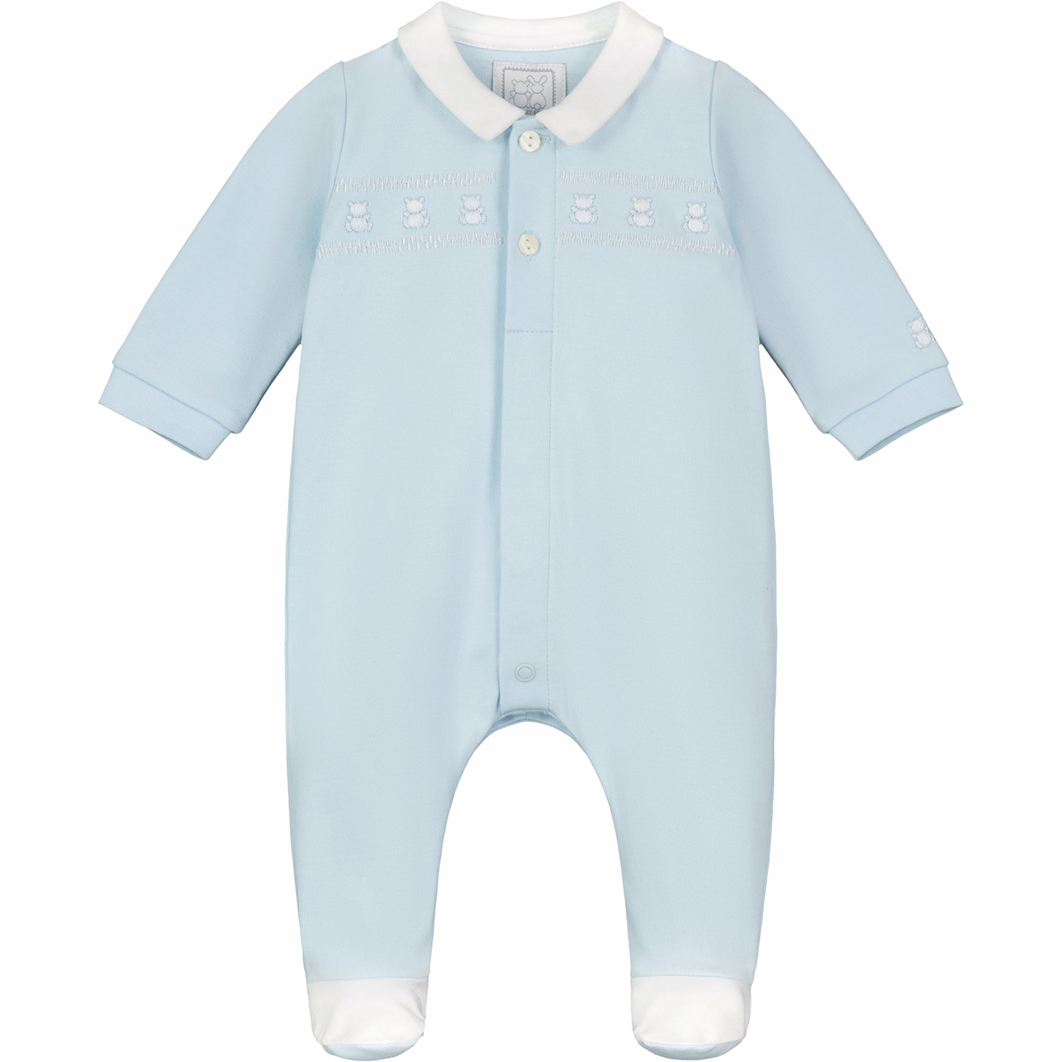 Fisher Embroidered Babygrow and Hat Two-Piece Set