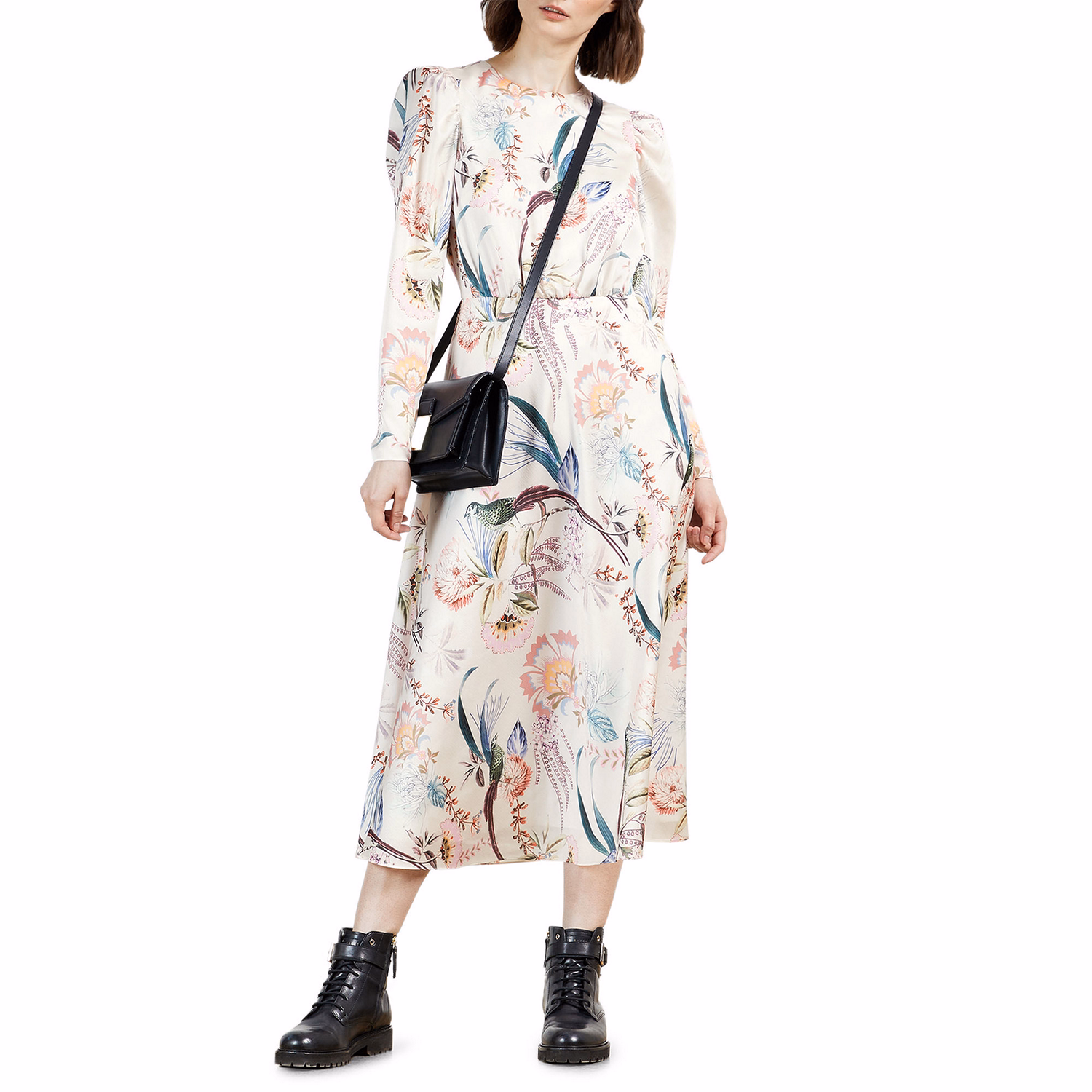 Edreana Decadence Puff Sleeve Midi Dress