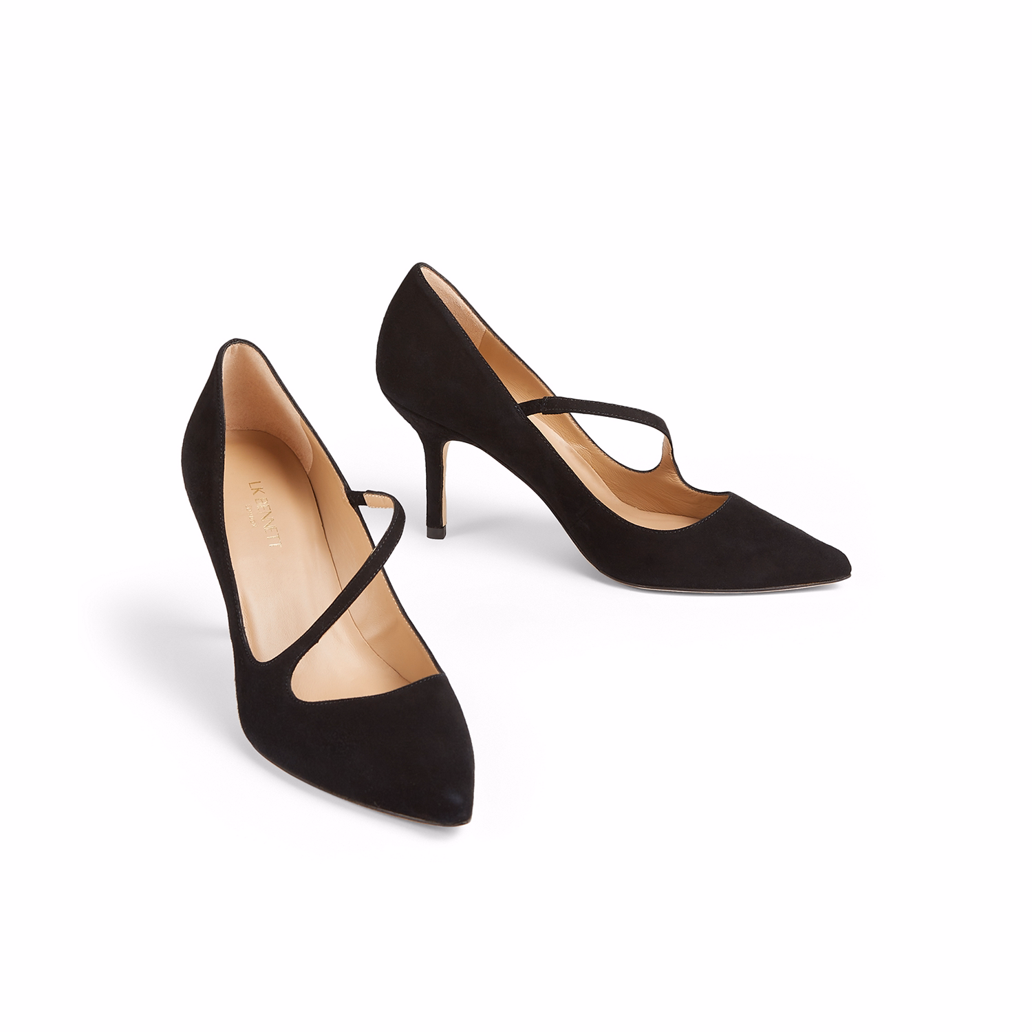 Simone Asymmetric Strap Pumps