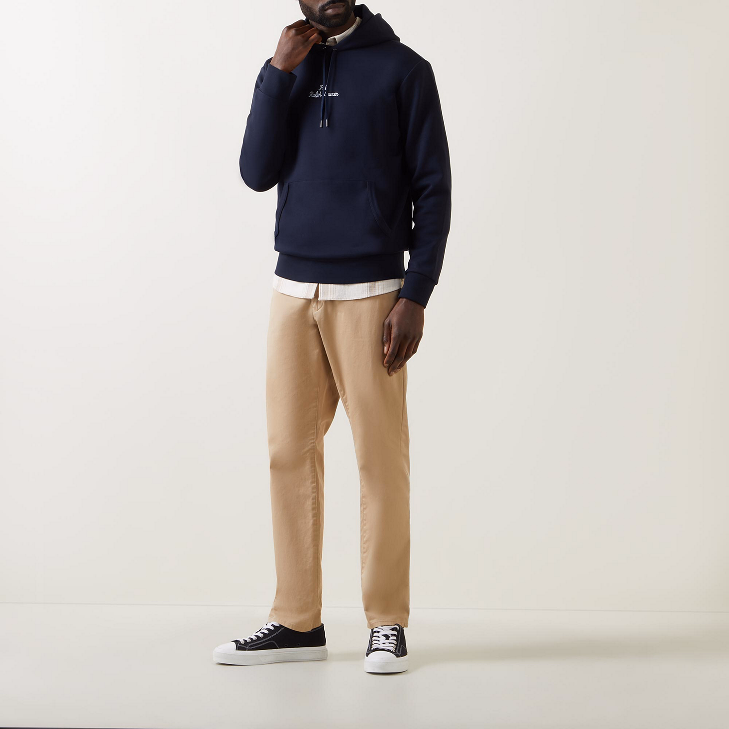 Chain Stitch Logo Drawstring Hoodie