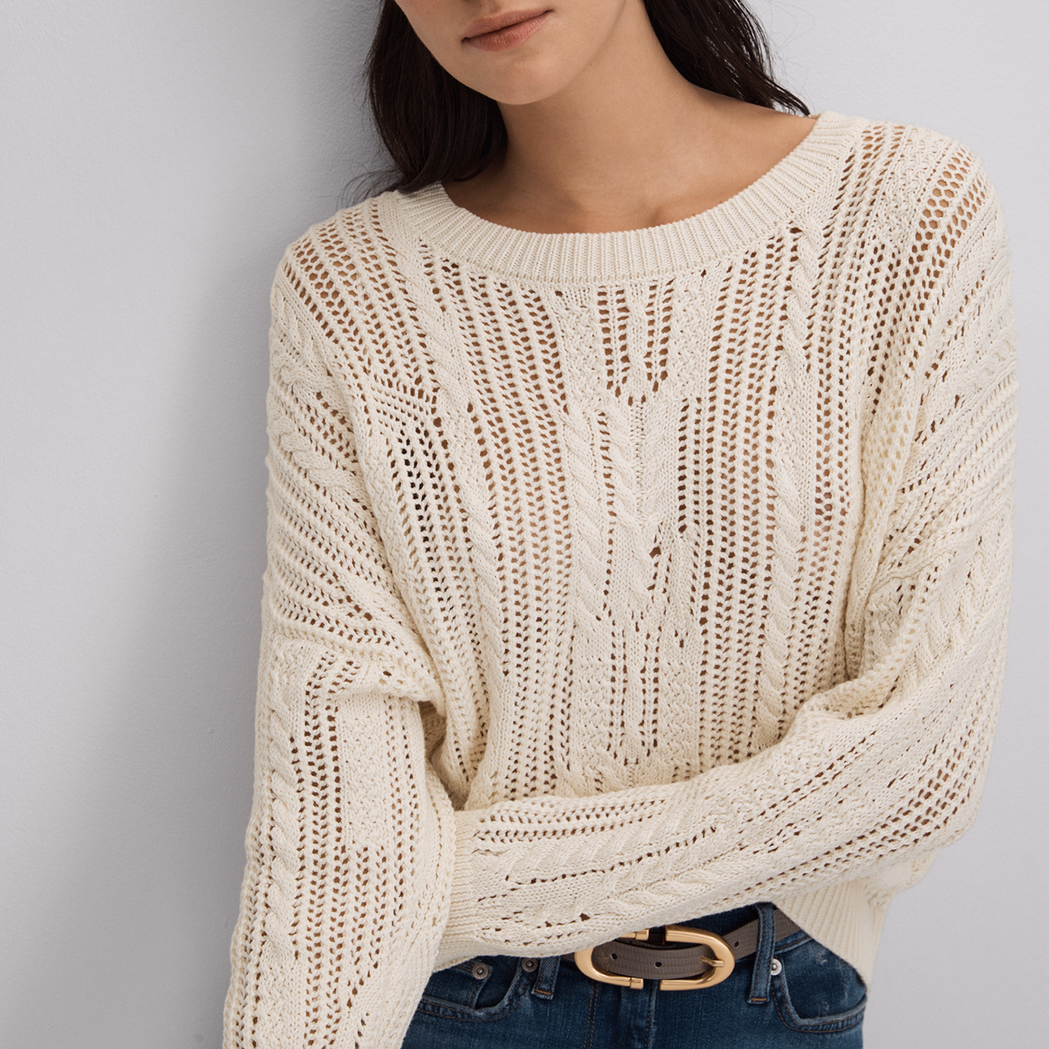 Tanya Open-Stitch Sweater
