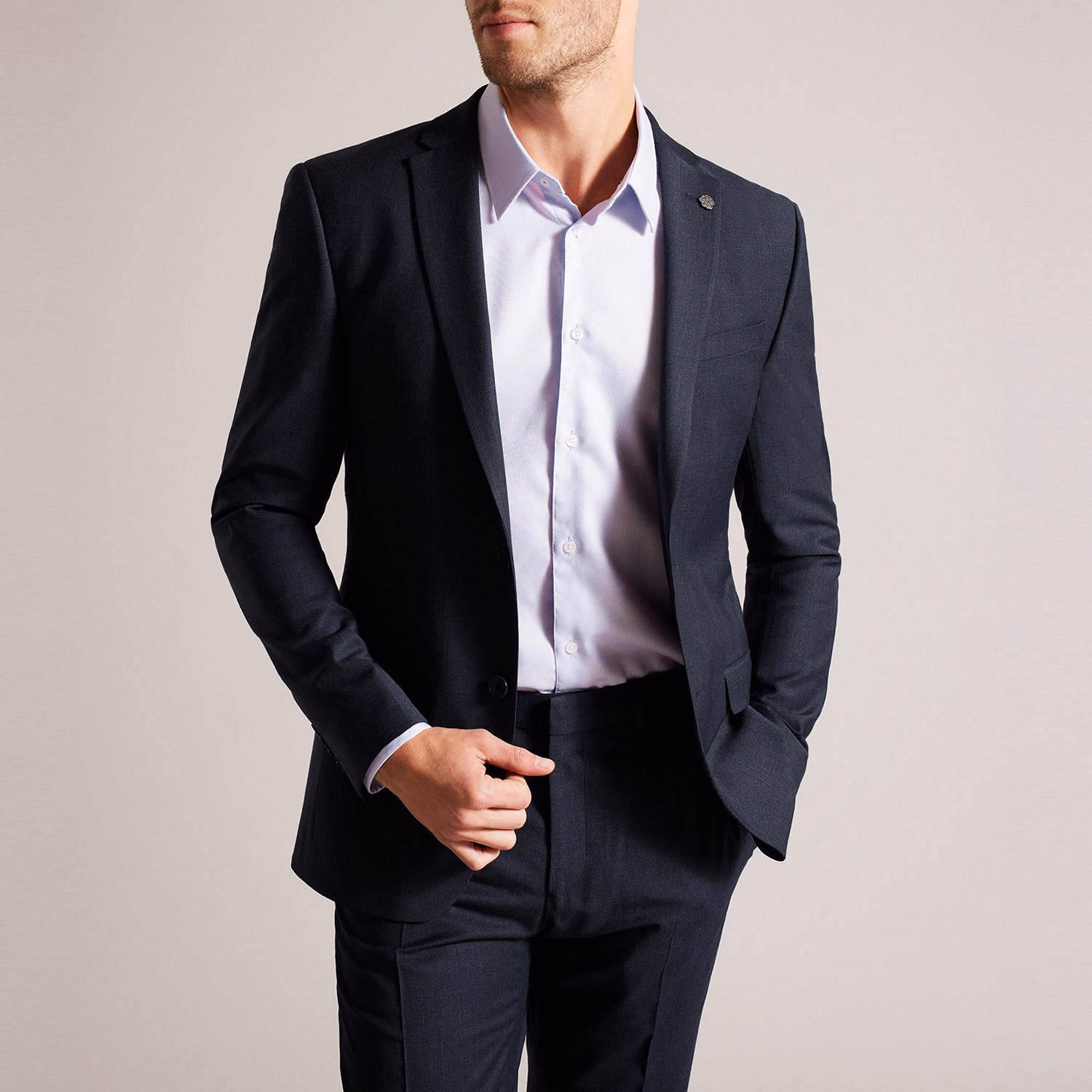 Forbyjs Single-Breasted Puppytooth Suit Jacket