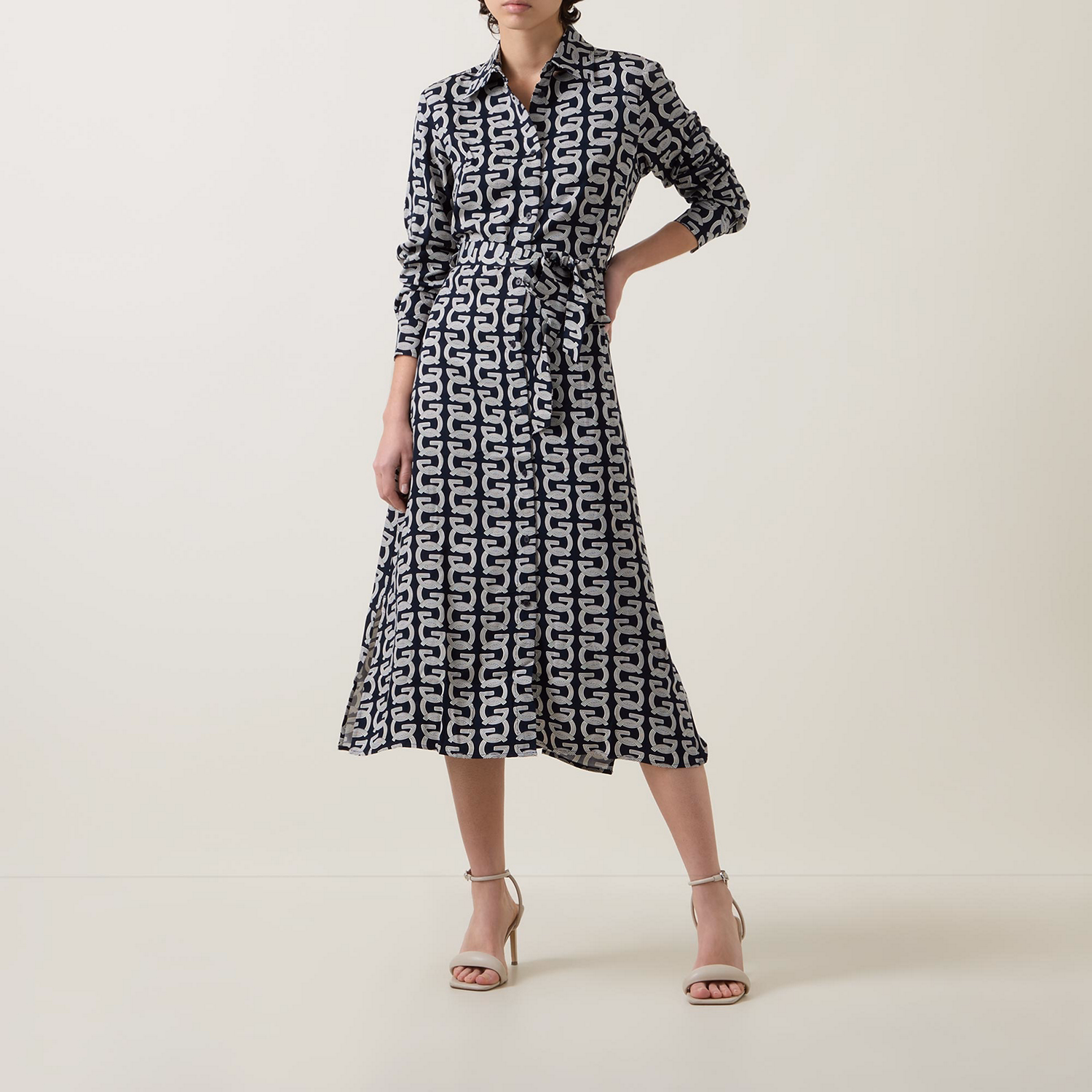 G Pattern Shirt Dress