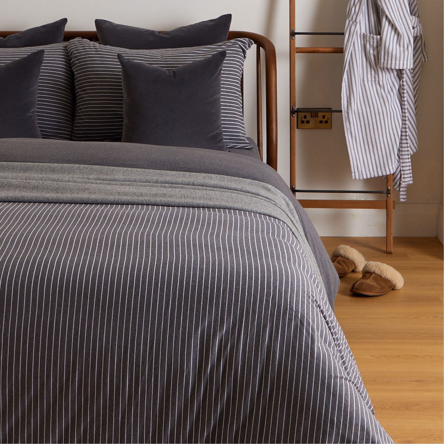 300 Thread Count Knitted Jersey Stripe Duvet Set