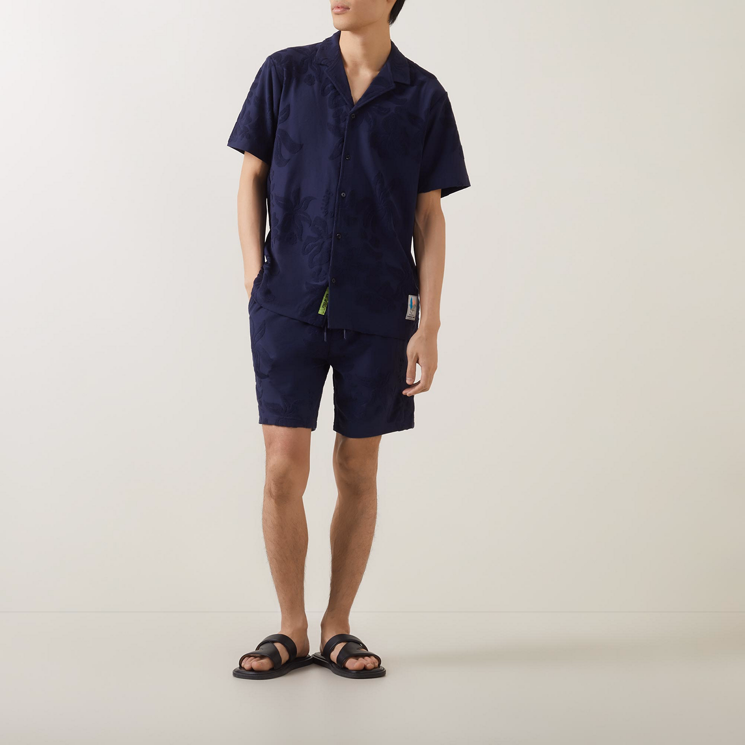 Tonal Palm Bowling Shirt