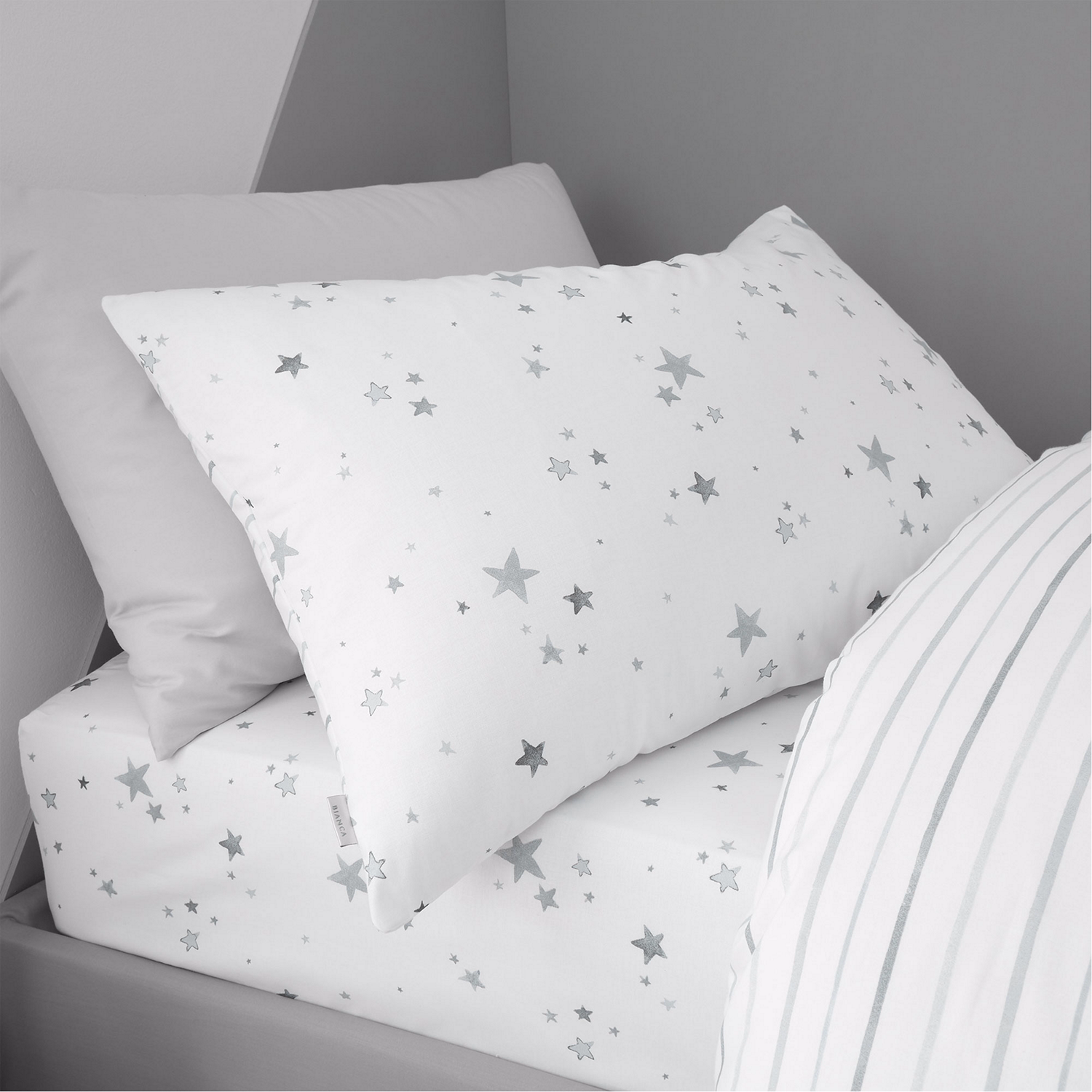 Stars Duvet Set Grey