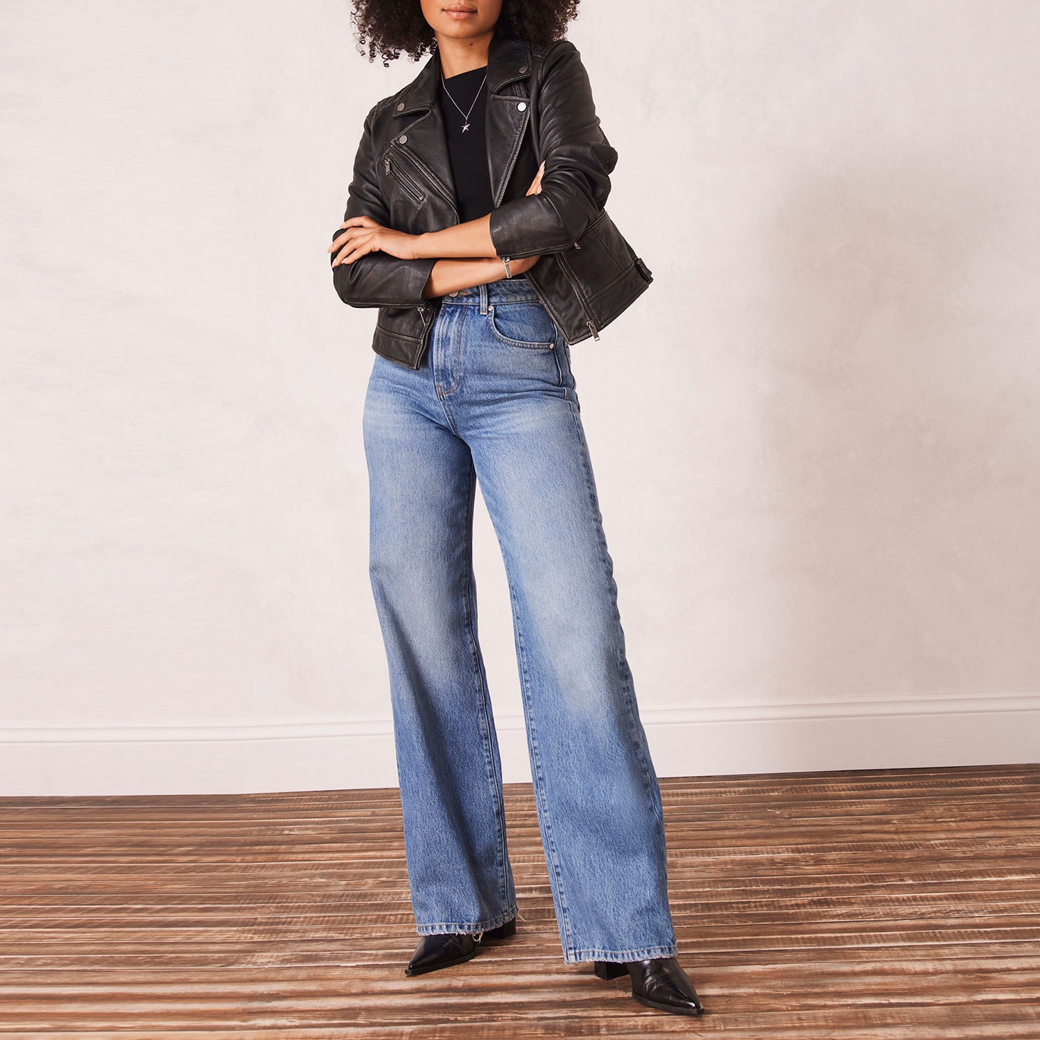 High-Rise Wide Leg Jeans