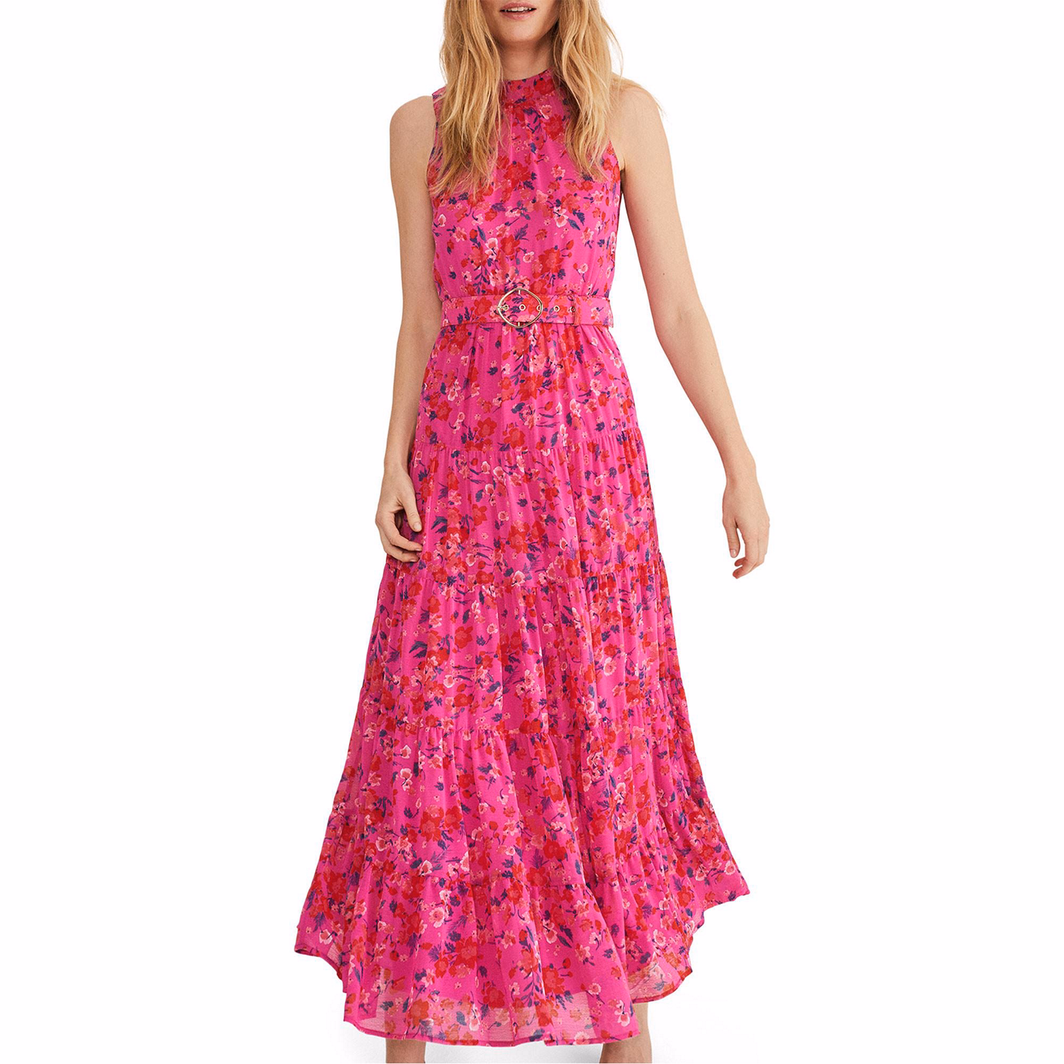 Kara Floral Print Tiered Dress