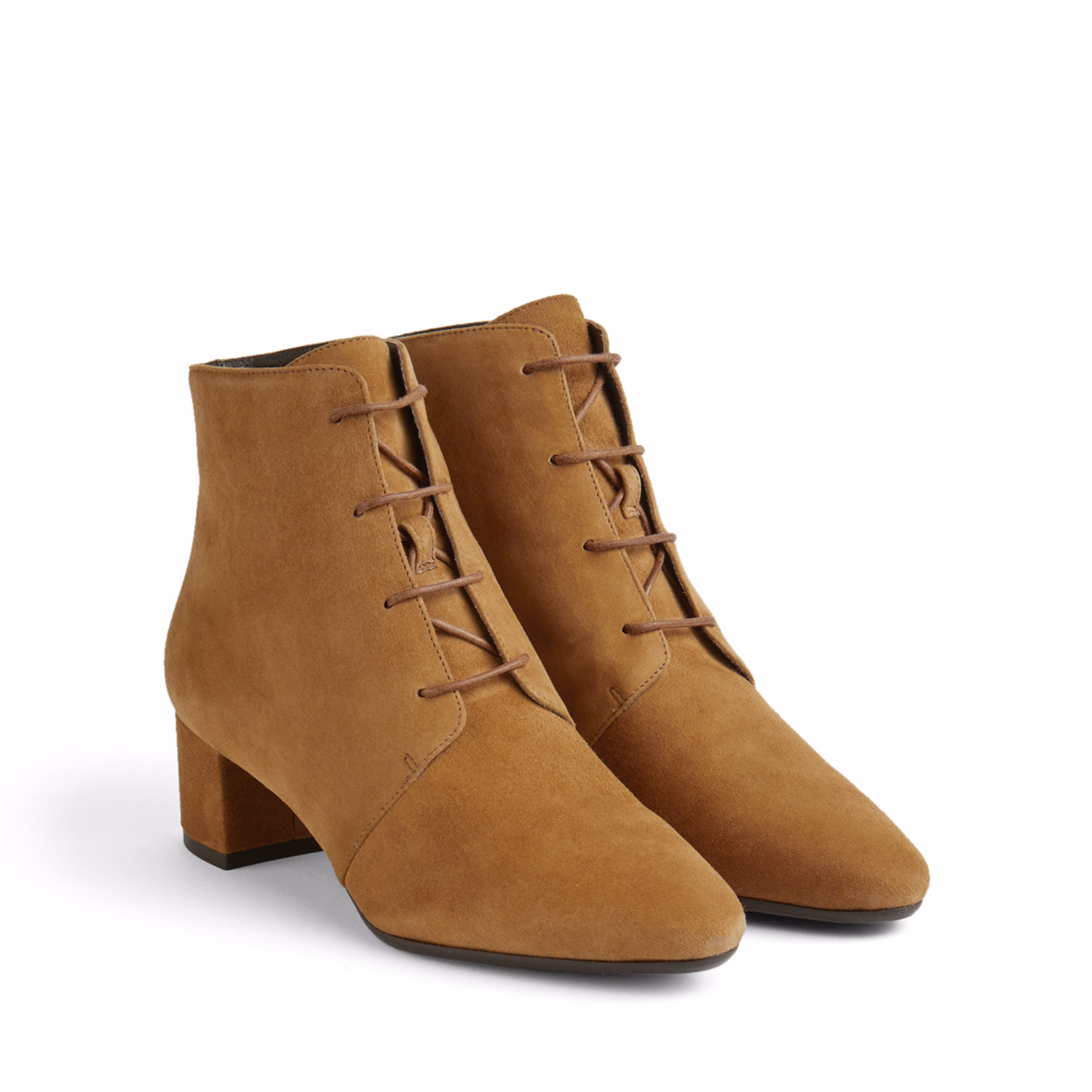 Lola Suede Lace-Up Ankle Boots