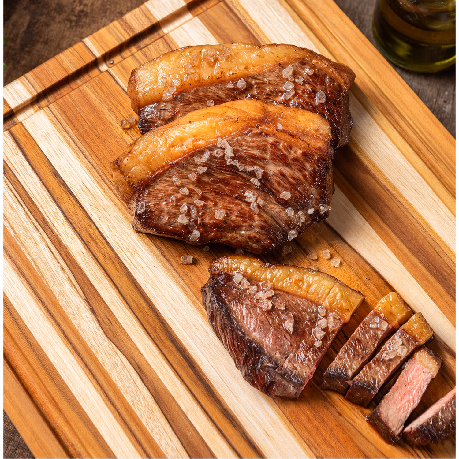 Teak Wood BBQ Chopping Board with Tray 40cm