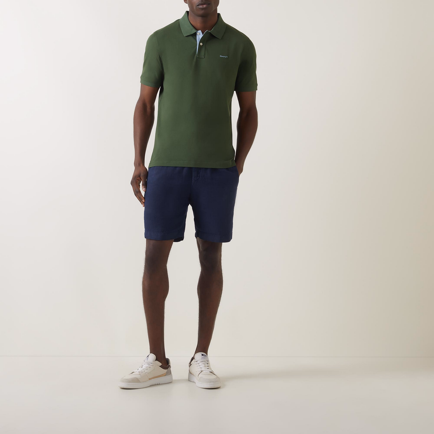 Contrast Logo Pique Polo Shirt