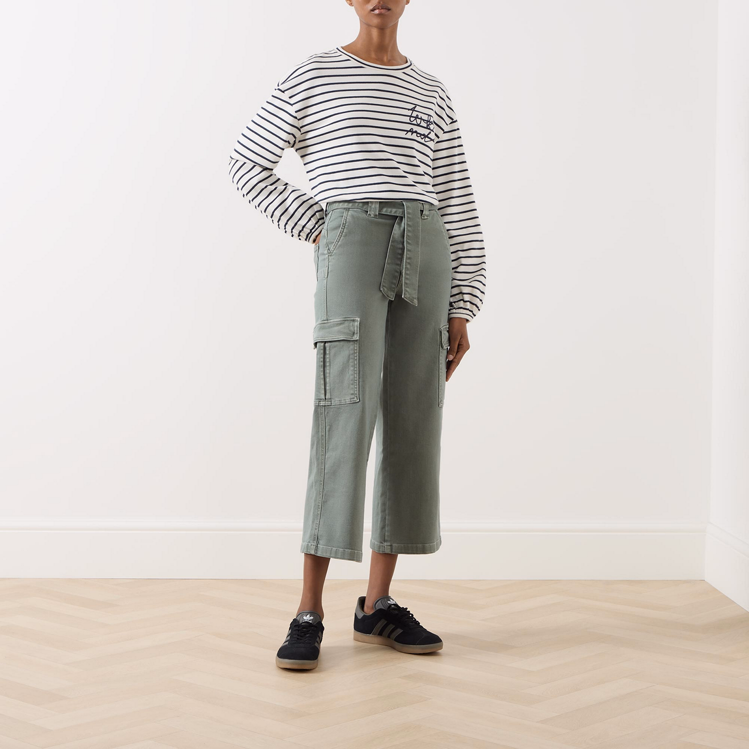 Faith Straight Leg Cropped Cargo Trousers