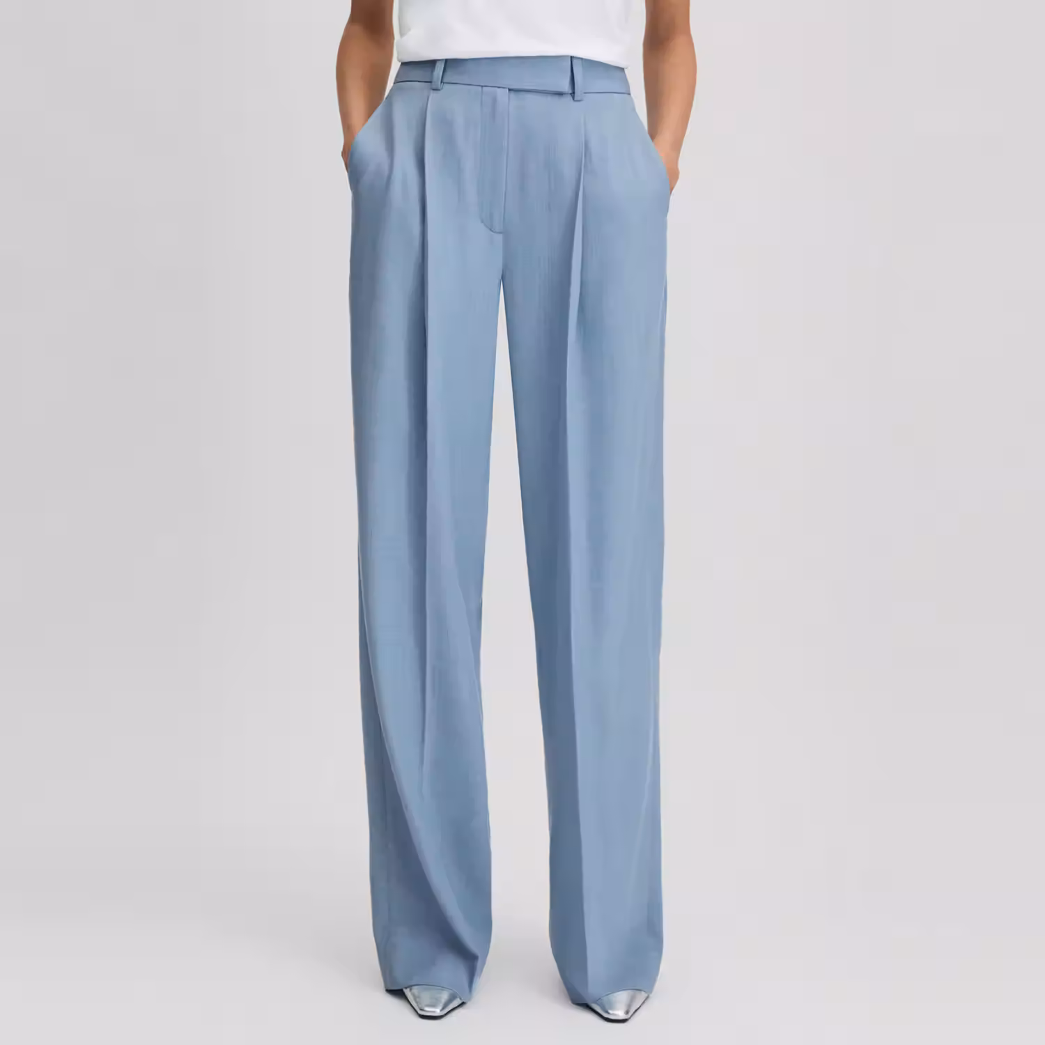 June High-Rise Wide Leg Trousers