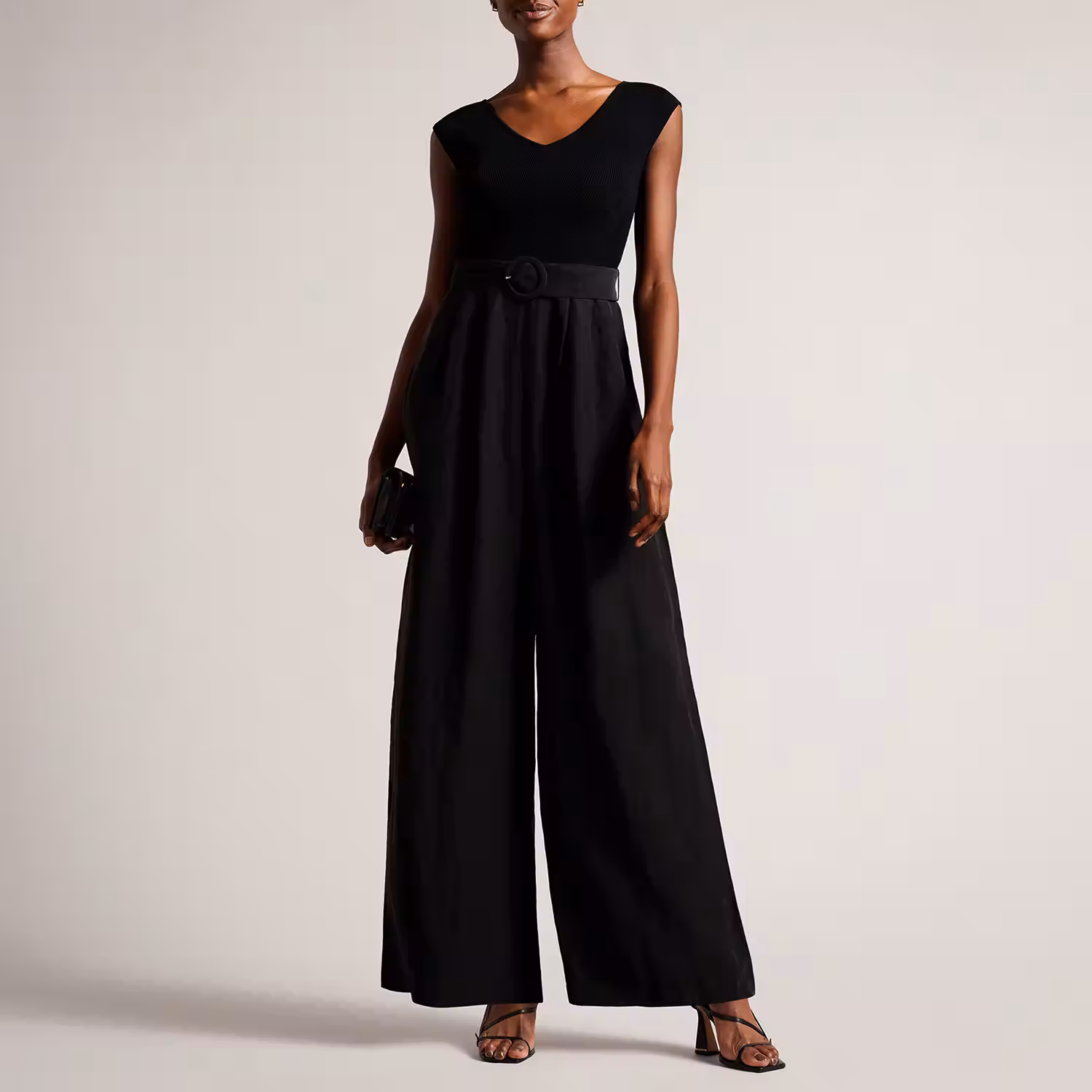 Tabbiaa Off-The-Shoulder Wide Leg Jumpsuit