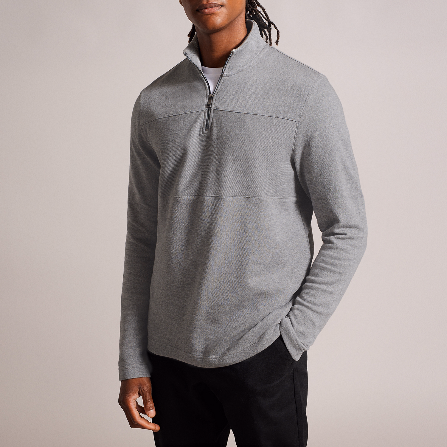 Gazine Long Sleeve Half-Zip Sweater