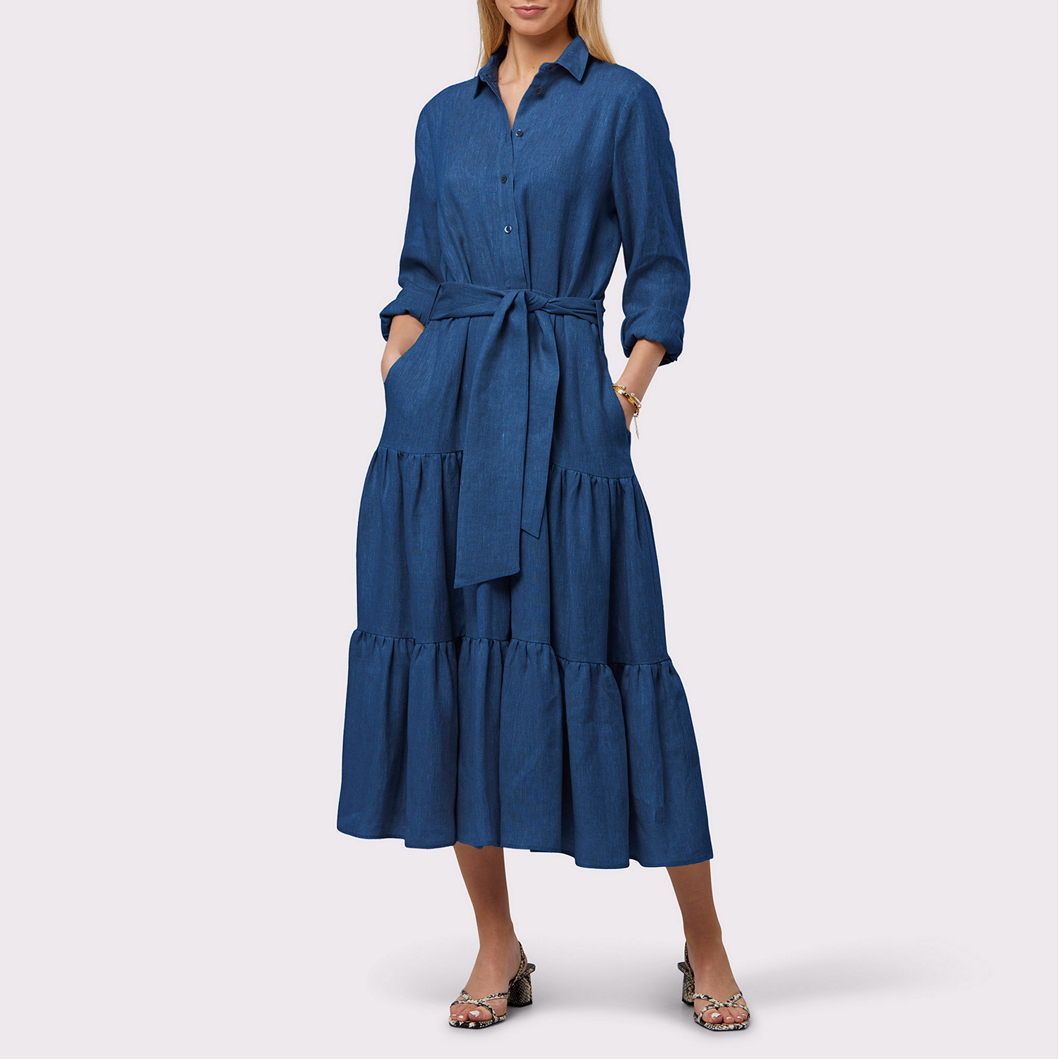 Adele Linen Shirt Dress