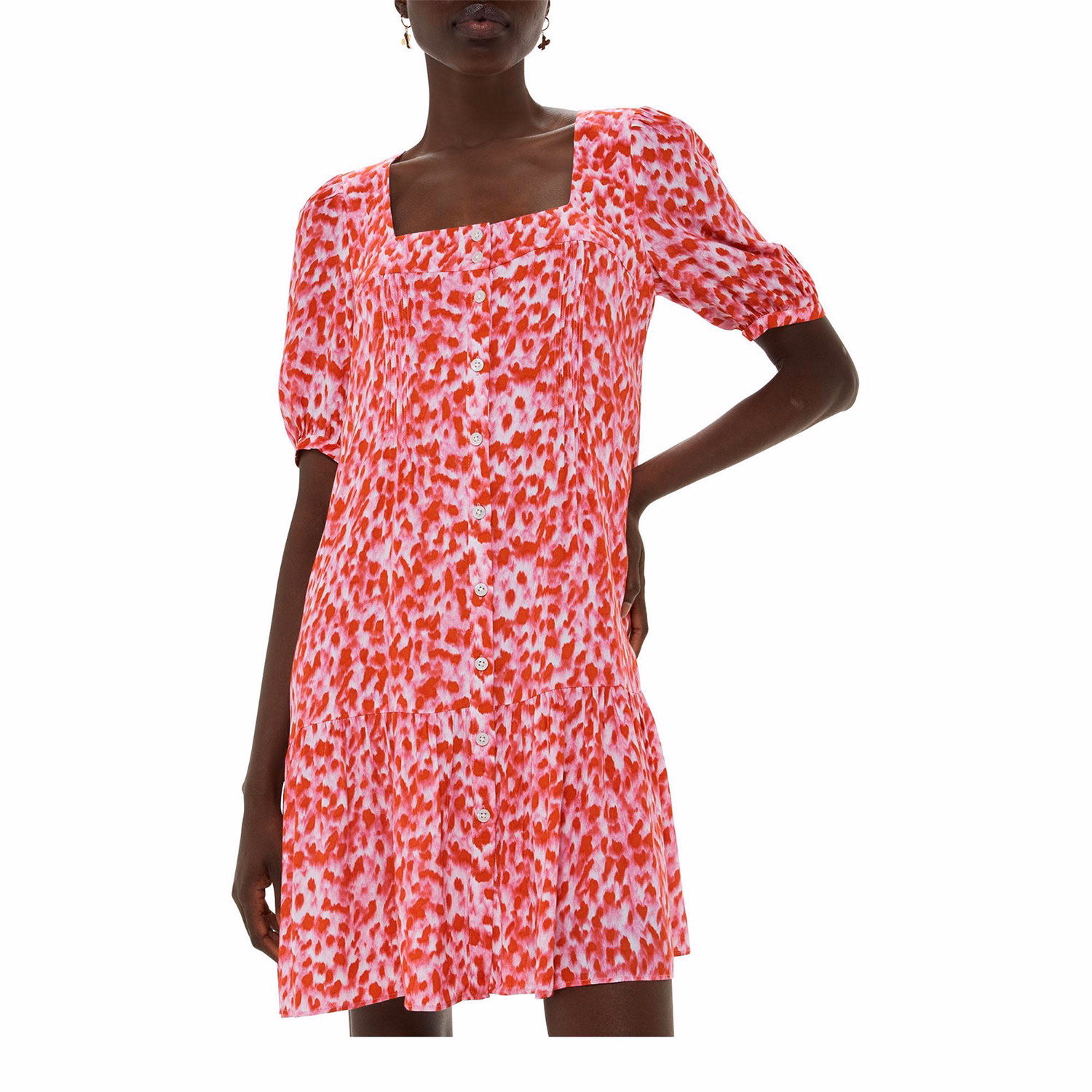 Blurred Strokes Flippy Dress