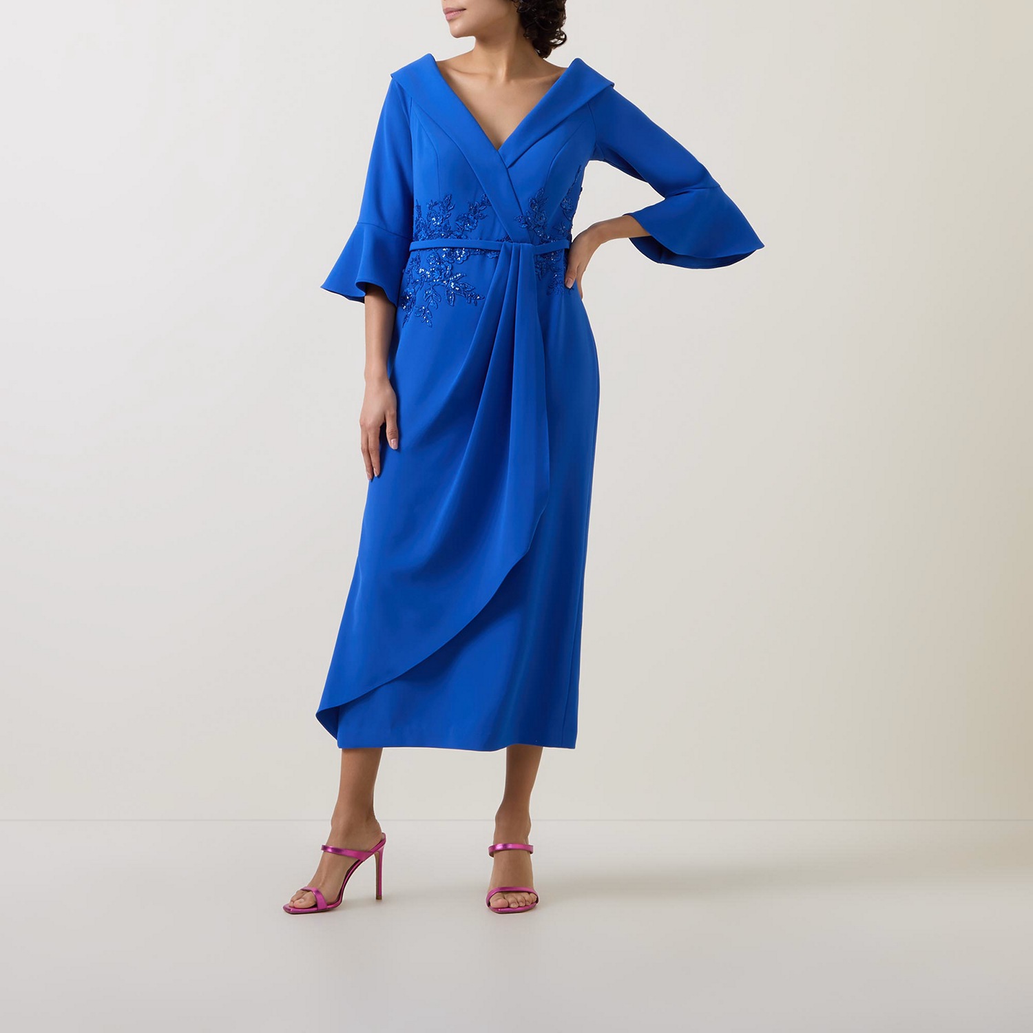 Bardot Beaded Wrap Dress