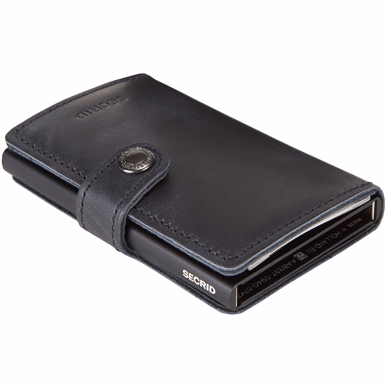 Vintage Card Protector Mini Wallet Black