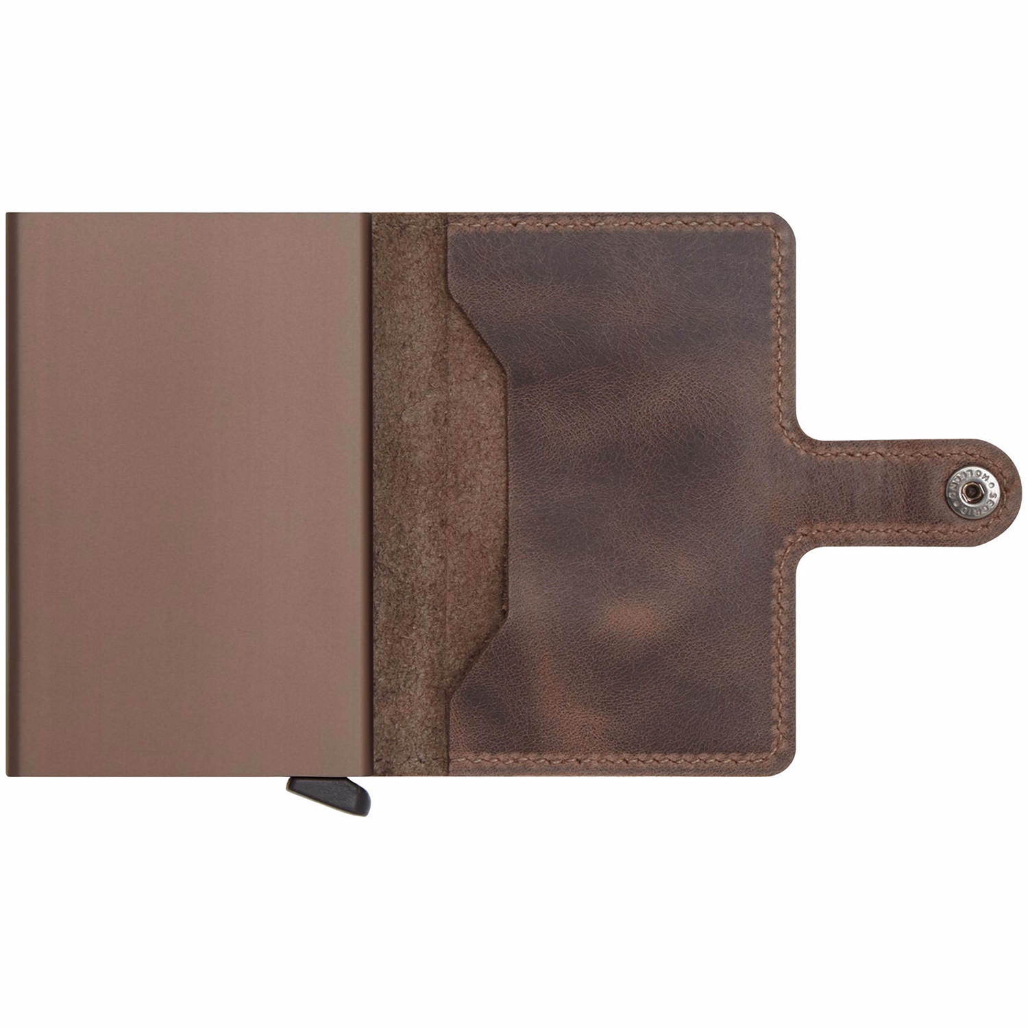 Vintage Card Protector Mini Wallet Light Brown