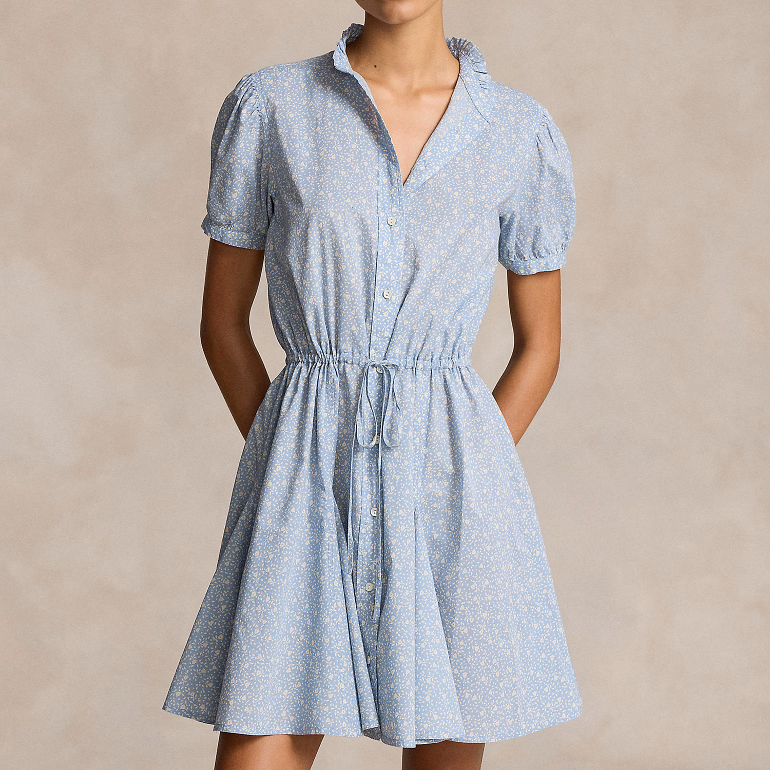 Floral Mini Shirt Dress