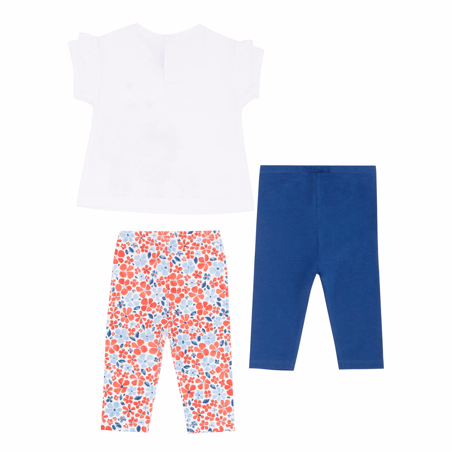 Three-Piece Graphic T-Shirt & Assorted Leggings Set