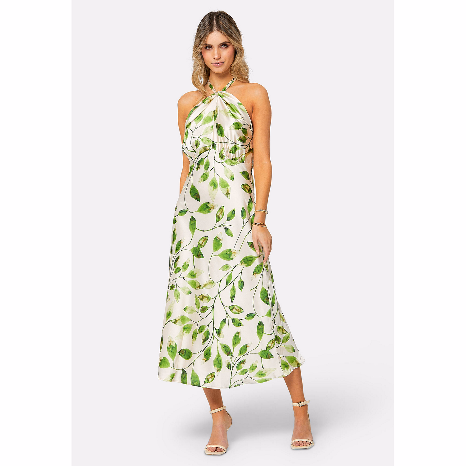 Bronagh Leafy Halterneck Dress