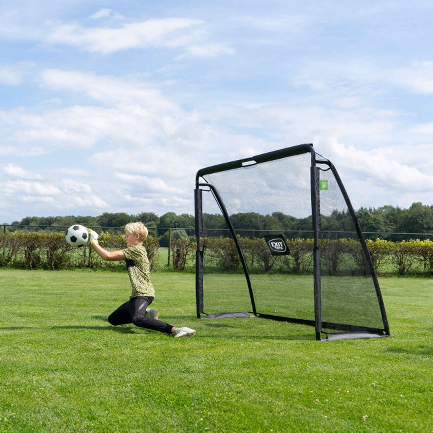 Coppa Steel Football Goal 220x170cm Black