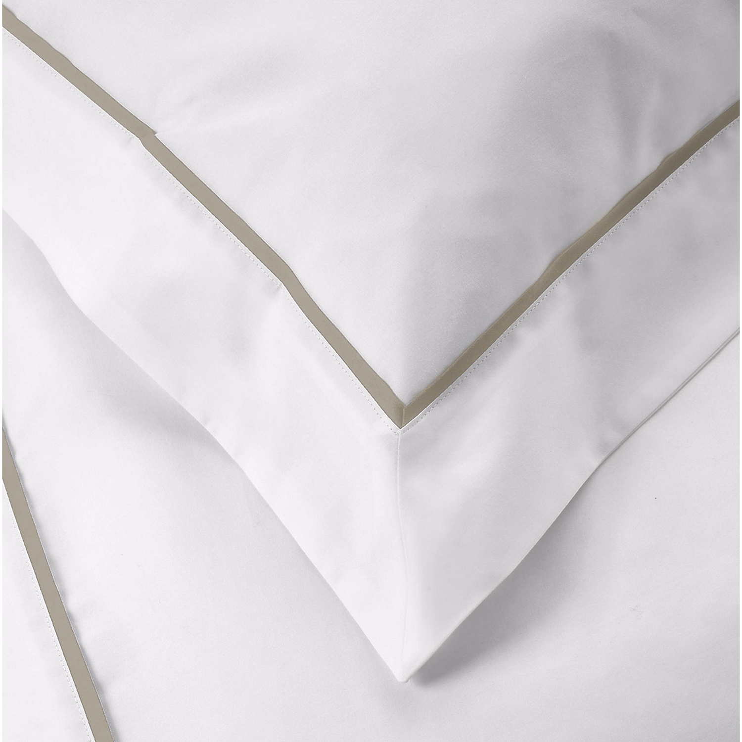 Lisbon Oxford Pillowcase White-Latte